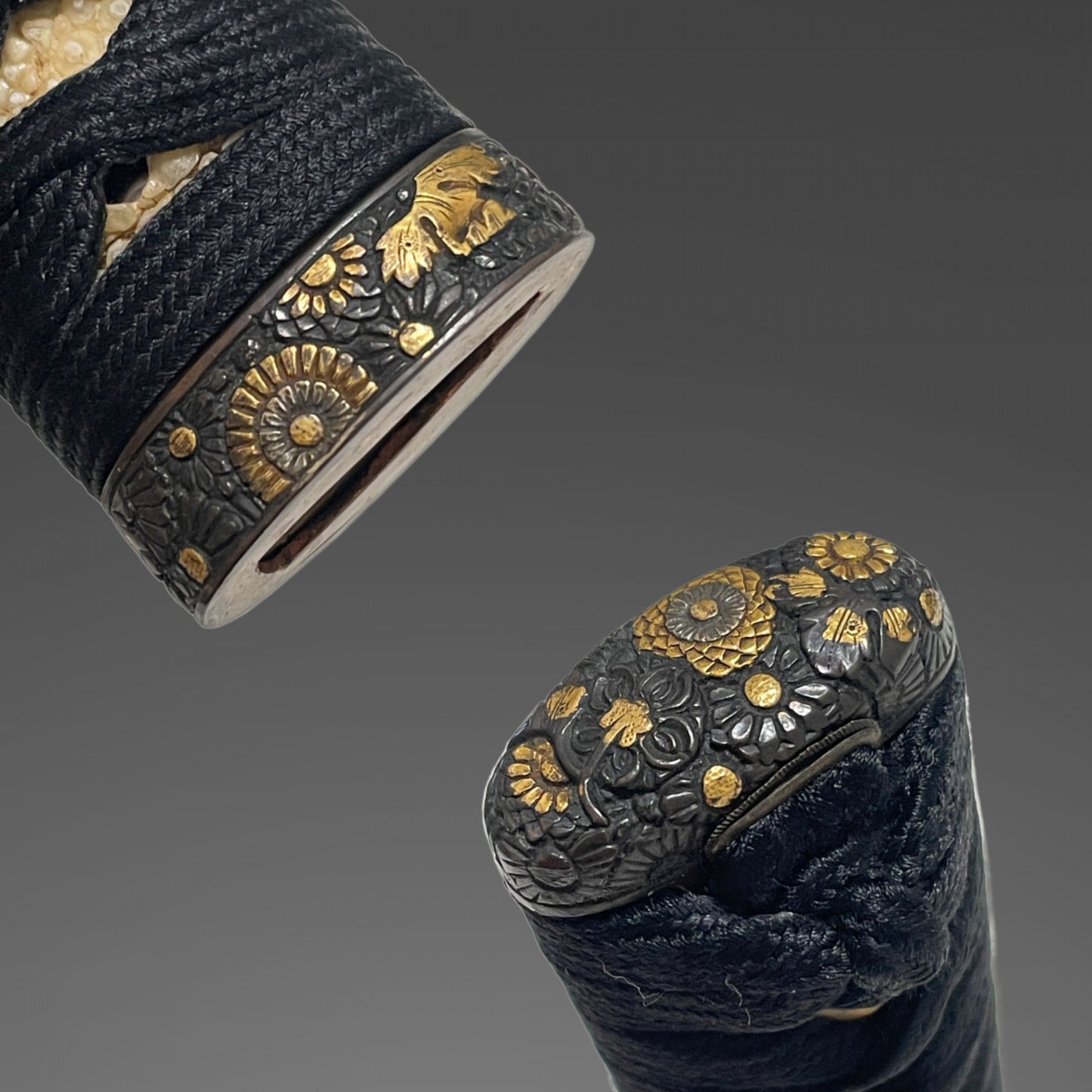 Naginatanaoshi-Zukuri 薙刀直造 Wakizashi, Flower Fittings, Muromachi period mumei