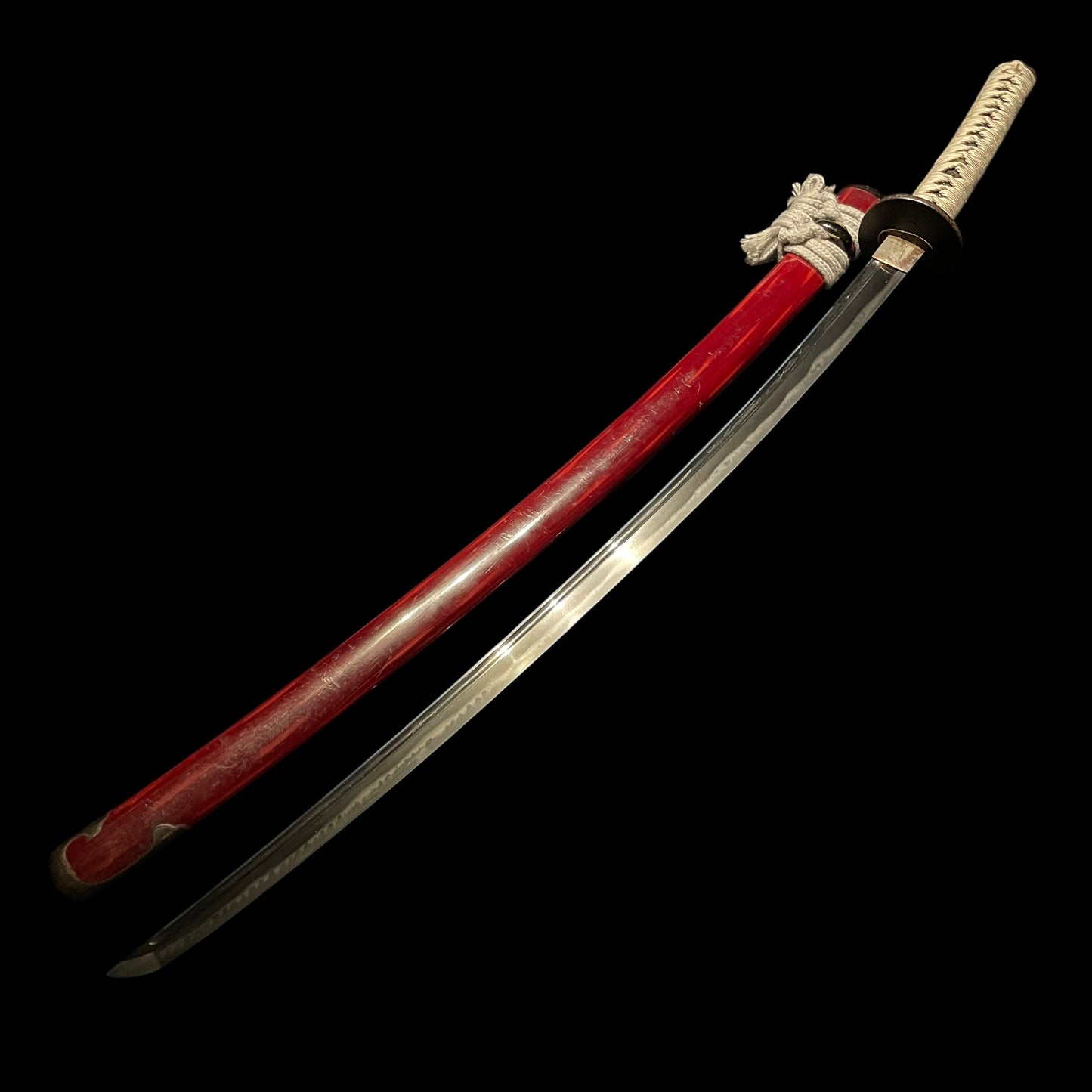 Bishuosafune Norimitsu 備州長船則光 signed Red KATANA, with Shirasaya, Muromachi period
