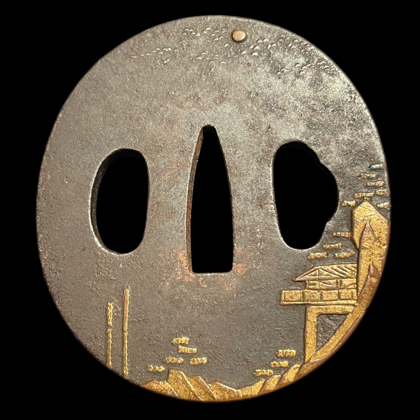 Oomasamehada 大柾目肌 Wakizashi with Kozuka, Edo period mumei