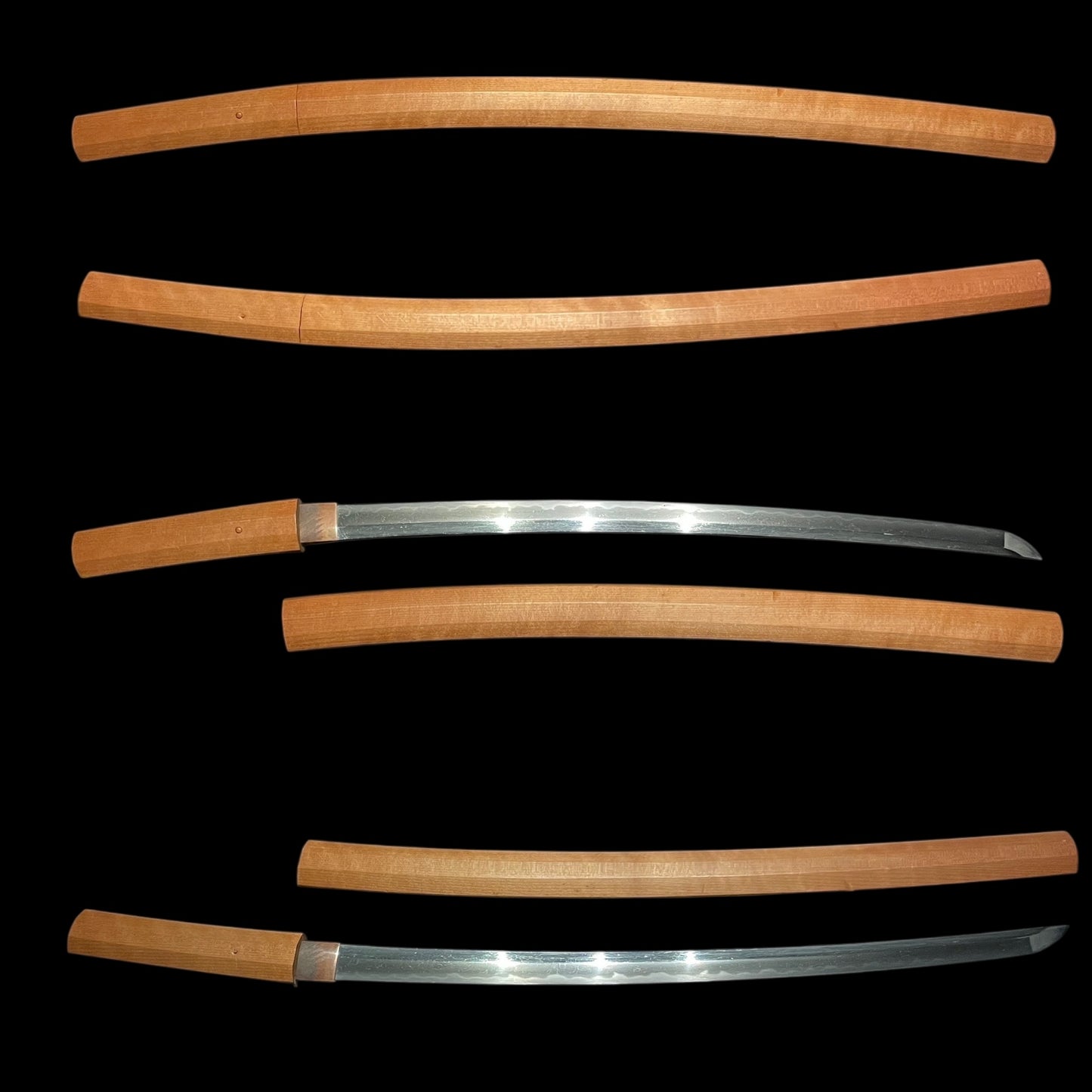 Gunome Hamon Long WAKIZASHI in Shirasaya, Edo period mumei
