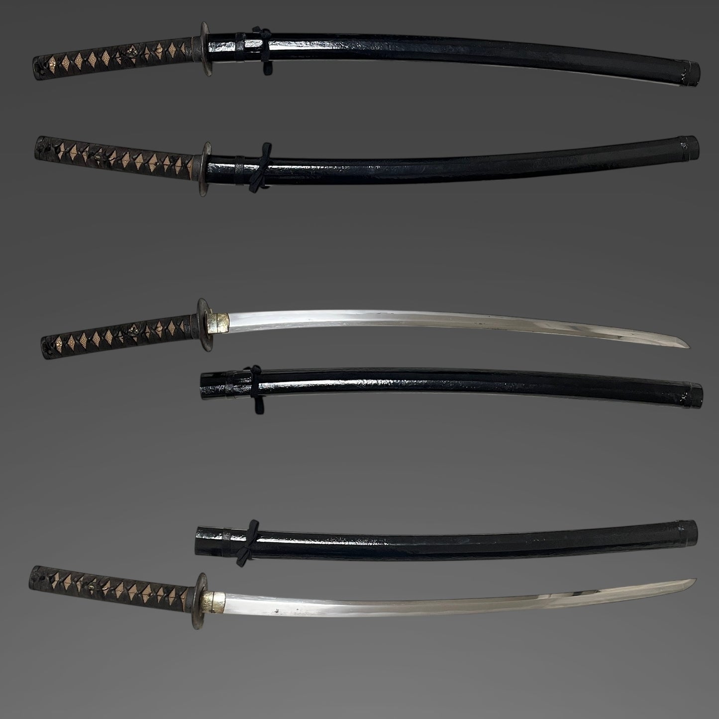 Family crest Fuchikashira Black KATANA, Late Muromachi period mumei