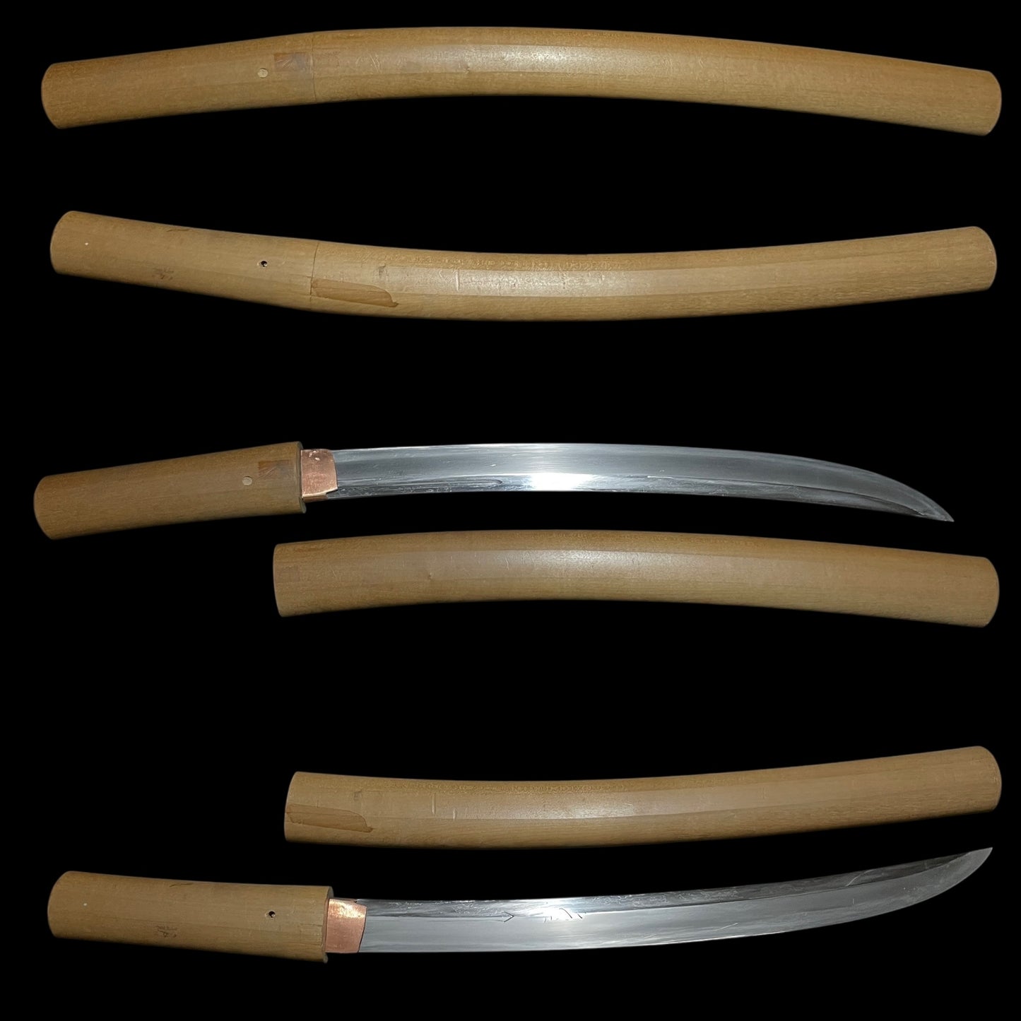 Shobuzukuri Wakizashi, Suken素剣 Bonji梵字 Horimono彫物, Muromachi period mumei