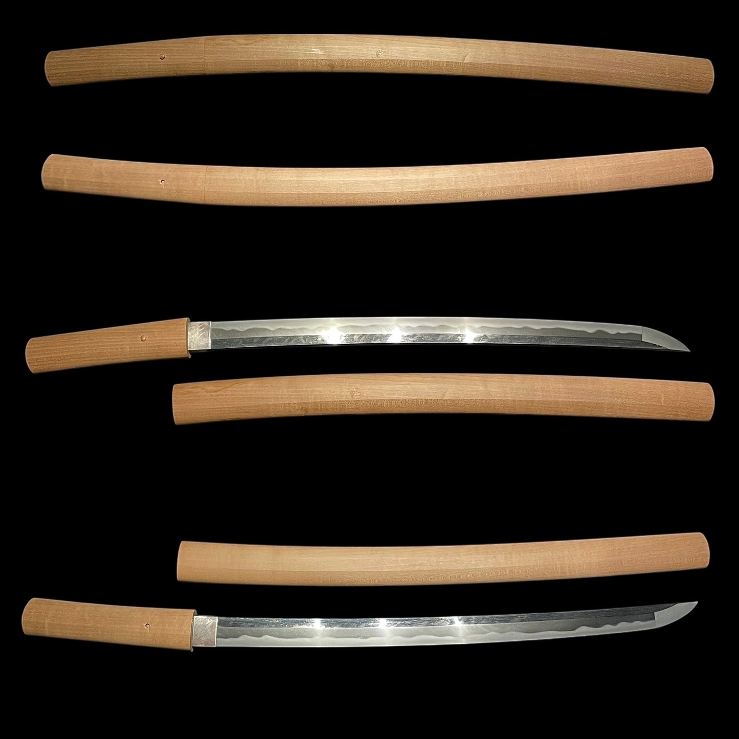 HITATSURA 皆焼 Wakizashi, Gisuke 義助 signed, Wide and Thick Blade, Edo period
