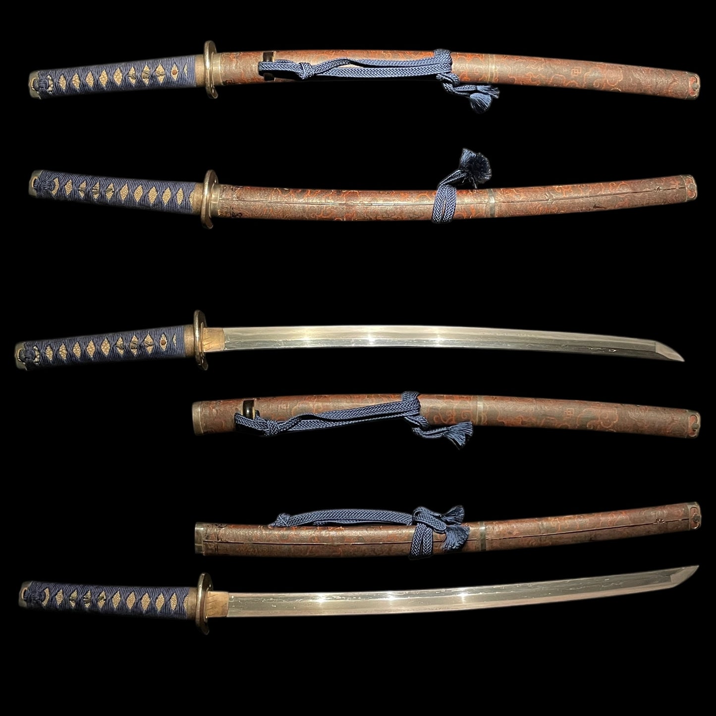 Nishiki-Zutumi 錦包鞘 Long WAKIZASHI, Edo period Mumei
