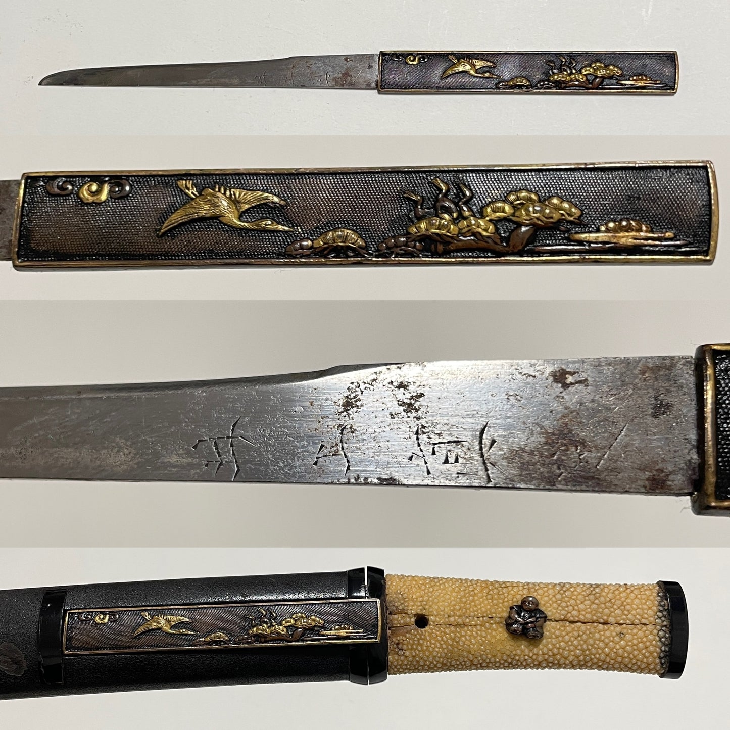 Aikuchi Tanto 合口短刀, with Kozuka, Edo period mumei