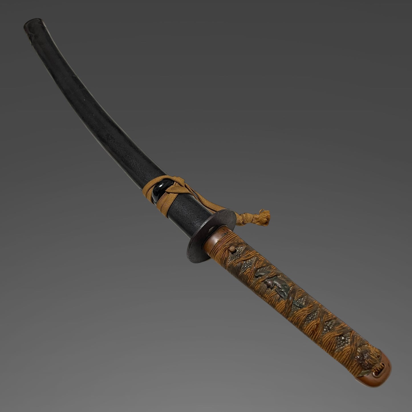 Musashitaro Yasukuni 武蔵太郎安国 signed Long Wakizashi, Edo period, with Kozuka