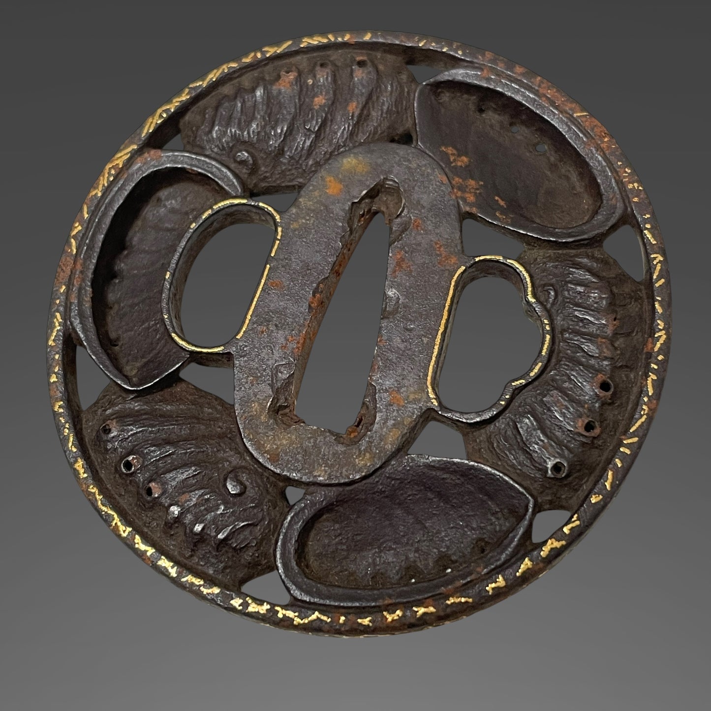 Fish and shellfish Fittings Wakizashi, Jumyo 壽命 signed, Edo period, NBTHK Certificate