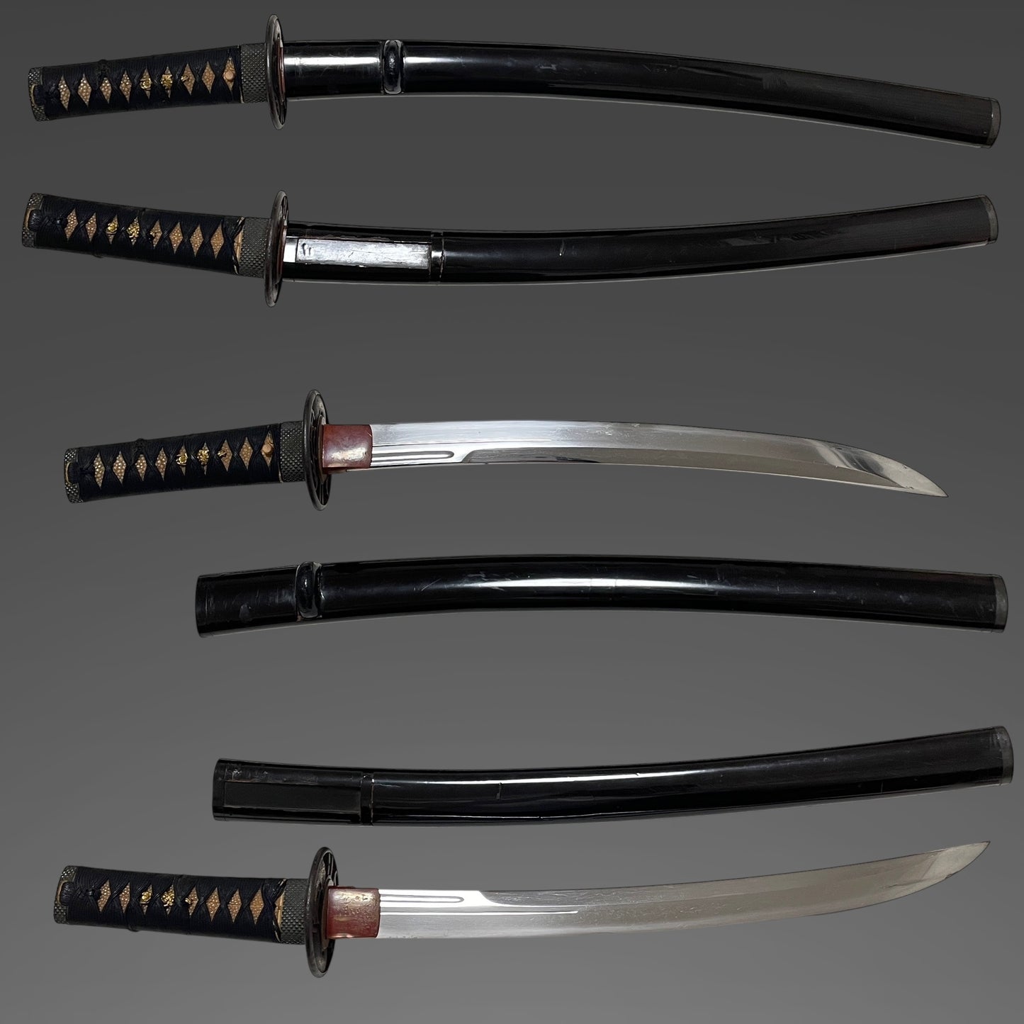 Naginata-Naoshi Zukuri 薙刀直造  Wakizashi, Oninanako Fuchikashira 鬼魚々子縁頭, Edo period