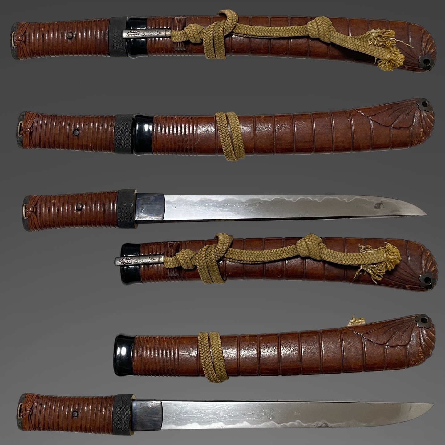 Shrimp Koshirae 海老拵 TANTO, with Kogai, Edo period mumei
