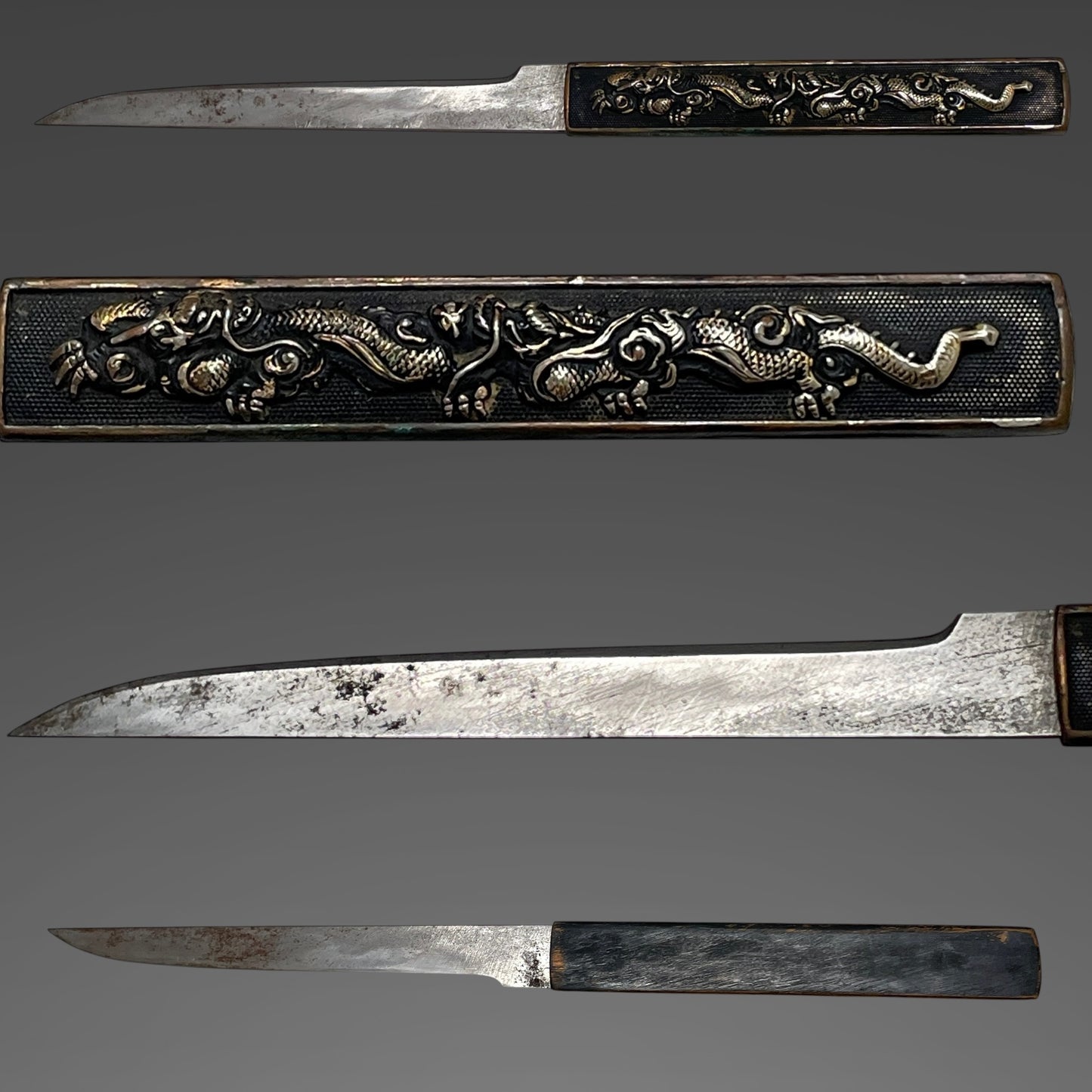 Musashitaro Yasukuni 武蔵太郎安国 signed Long Wakizashi, Edo period, with Kozuka