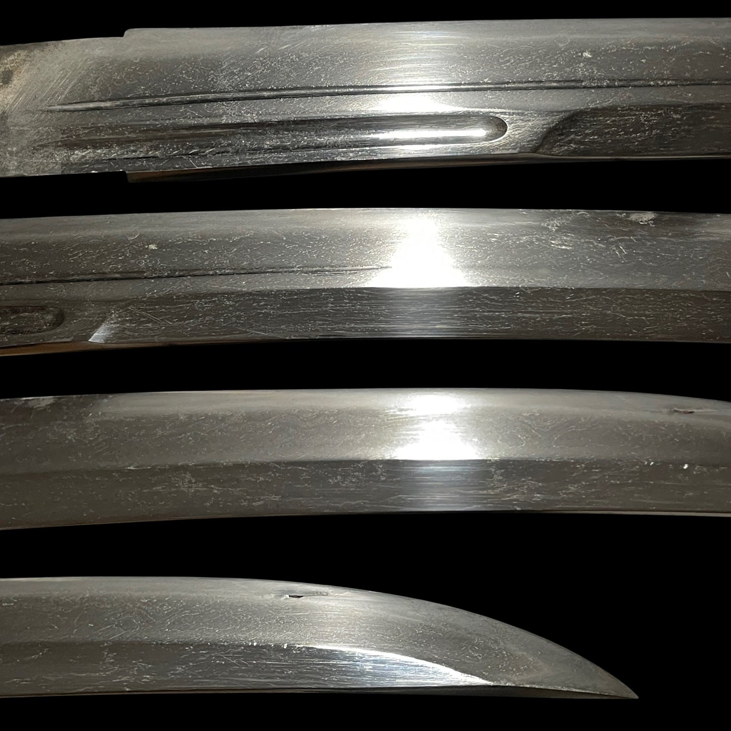 Naginata-Naoshi Zukuri 薙刀直造  Wakizashi, Oninanako Fuchikashira 鬼魚々子縁頭, Edo period