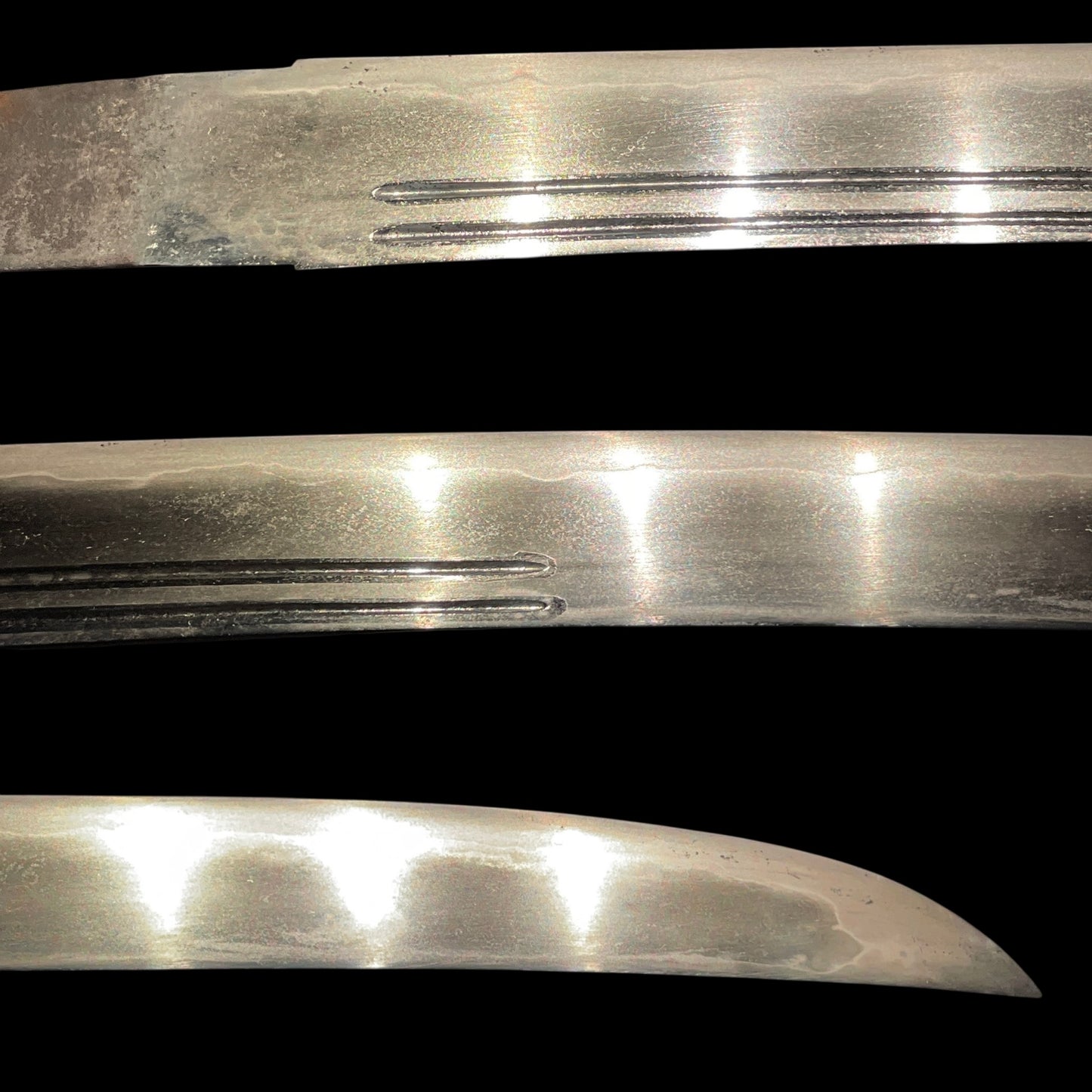 Sunnobi-TANTO 寸延短刀,Kokinko Moth Tsuba, Kabuto Fuchikashira, Edo period