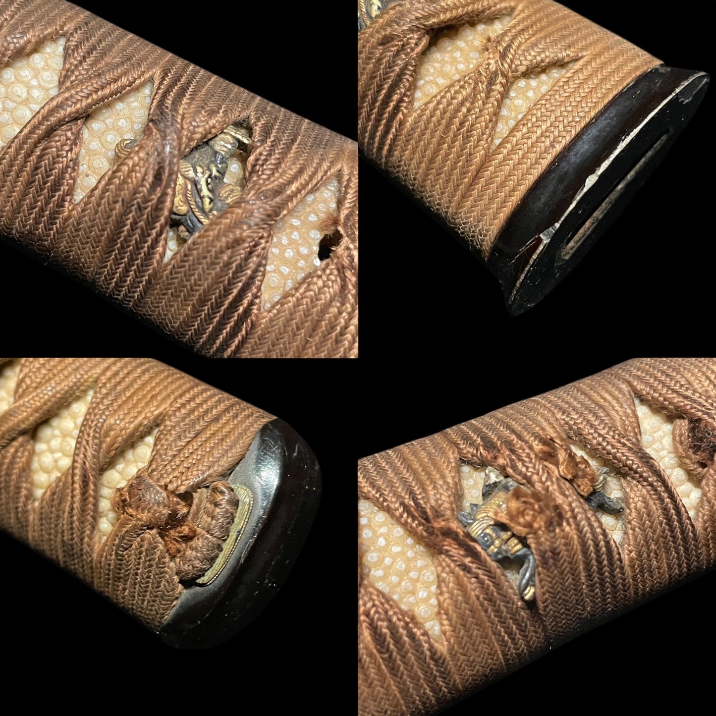 Red Kaiken Pocket Tanto, 懐剣短刀, with Brass Kozuka, Edo period mumei