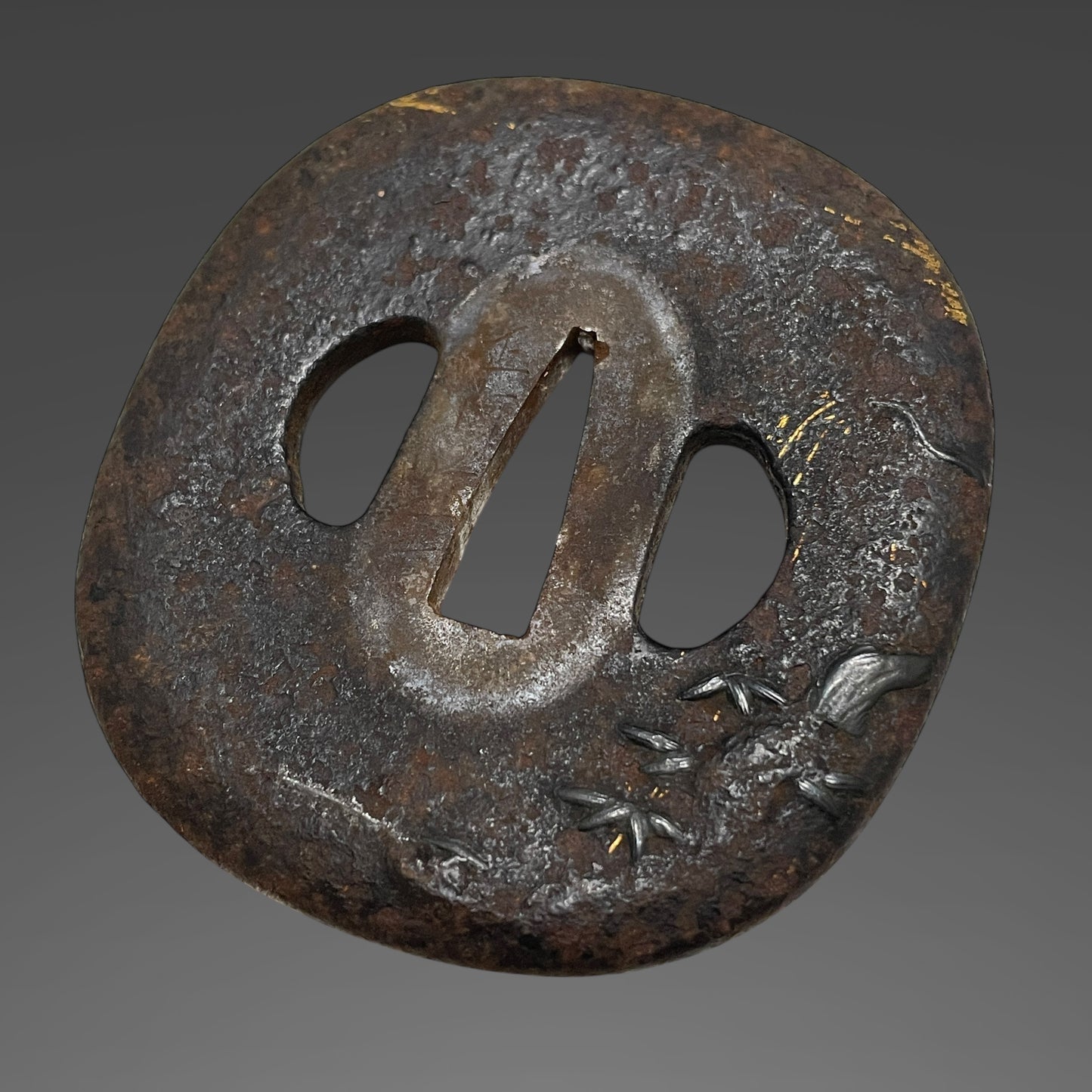 Family crest Fuchikashira Black KATANA, Late Muromachi period mumei