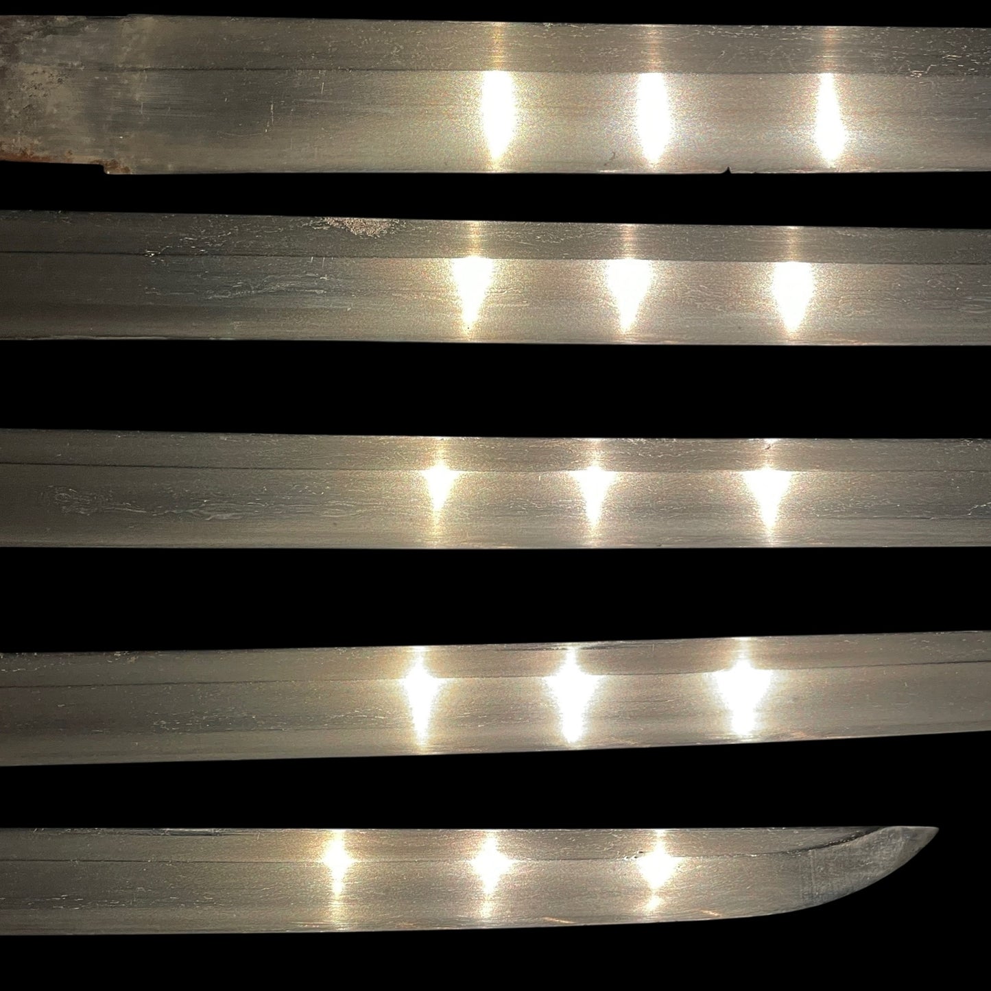 Straight Blade RED KATANA, Flower Fuchikashira, Edo period mumei