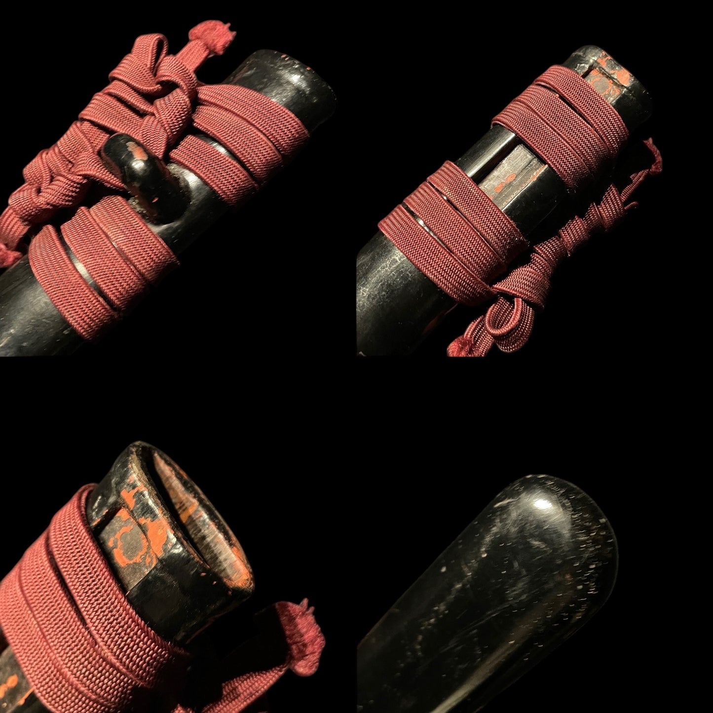 Bohi 棒樋 Long Wakizashi, Iron Sukashi Tsuba, Edo period mumei