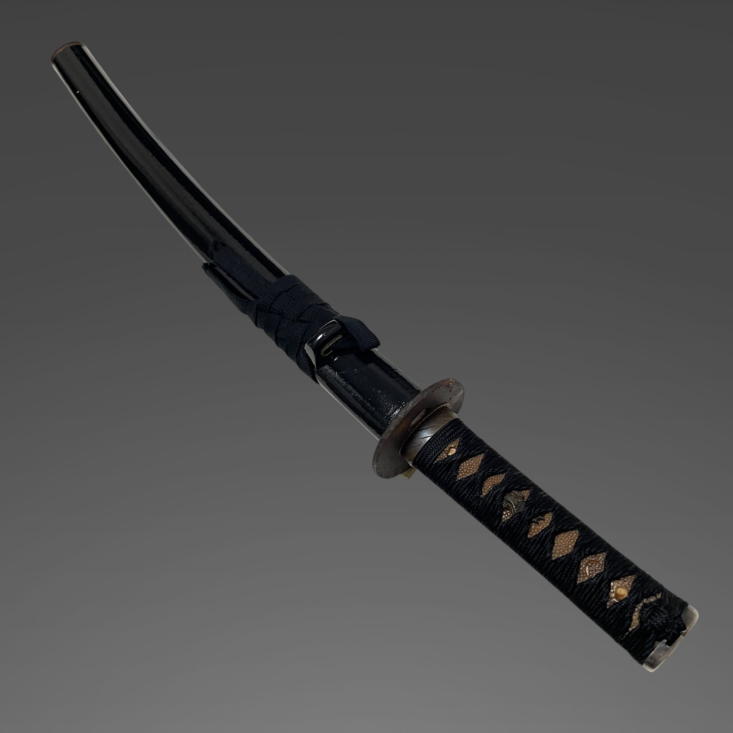 Black Short Wakizashi, Edo period mumei