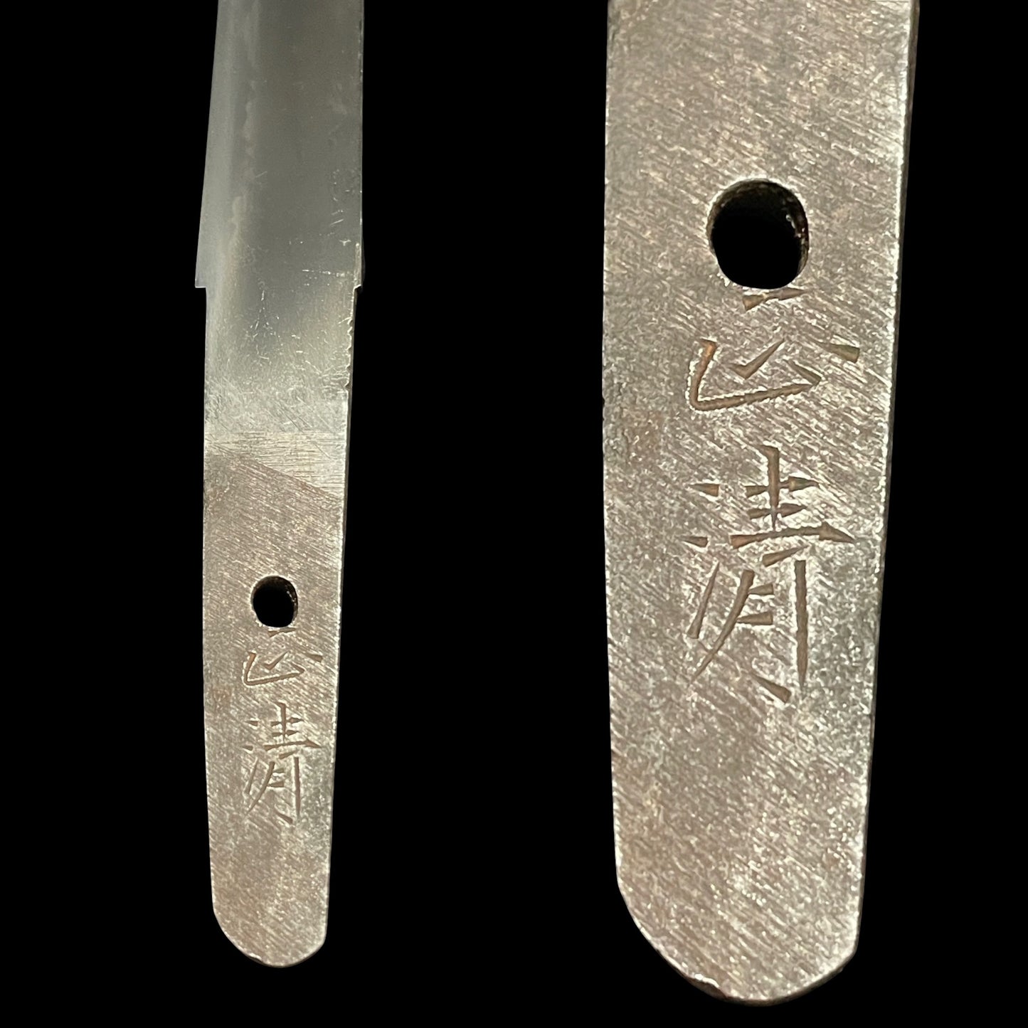 YOROIDOSHI 鎧通し TANTO, Masakiyo 正清 signed, Very Thick blade, with Kozuka and Kogai, Edo period