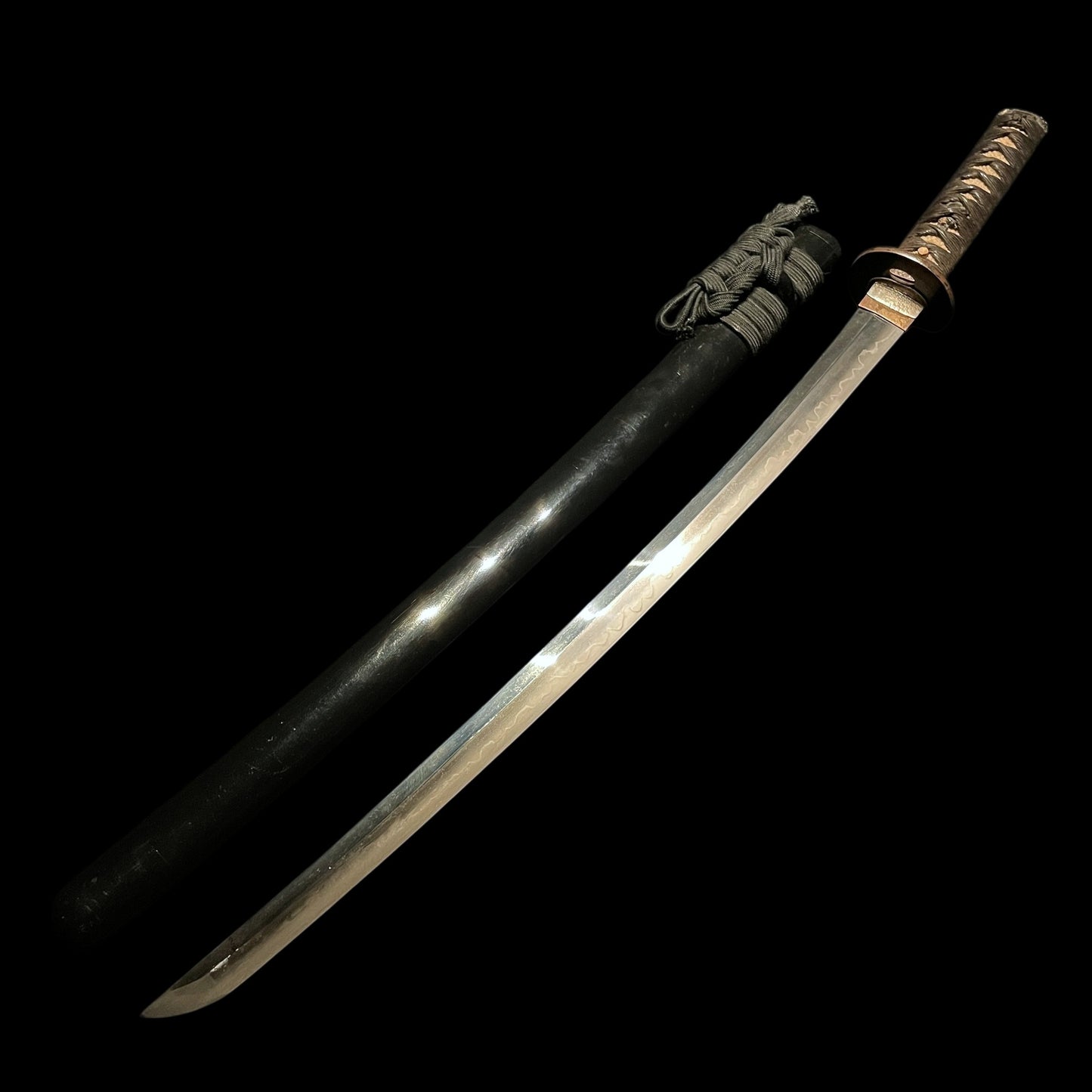 Bishuju Sukesada 備州祐定 signed Long WAKIZASHI, Dragon Fuchikashira, KenjoTsuba 献上鍔