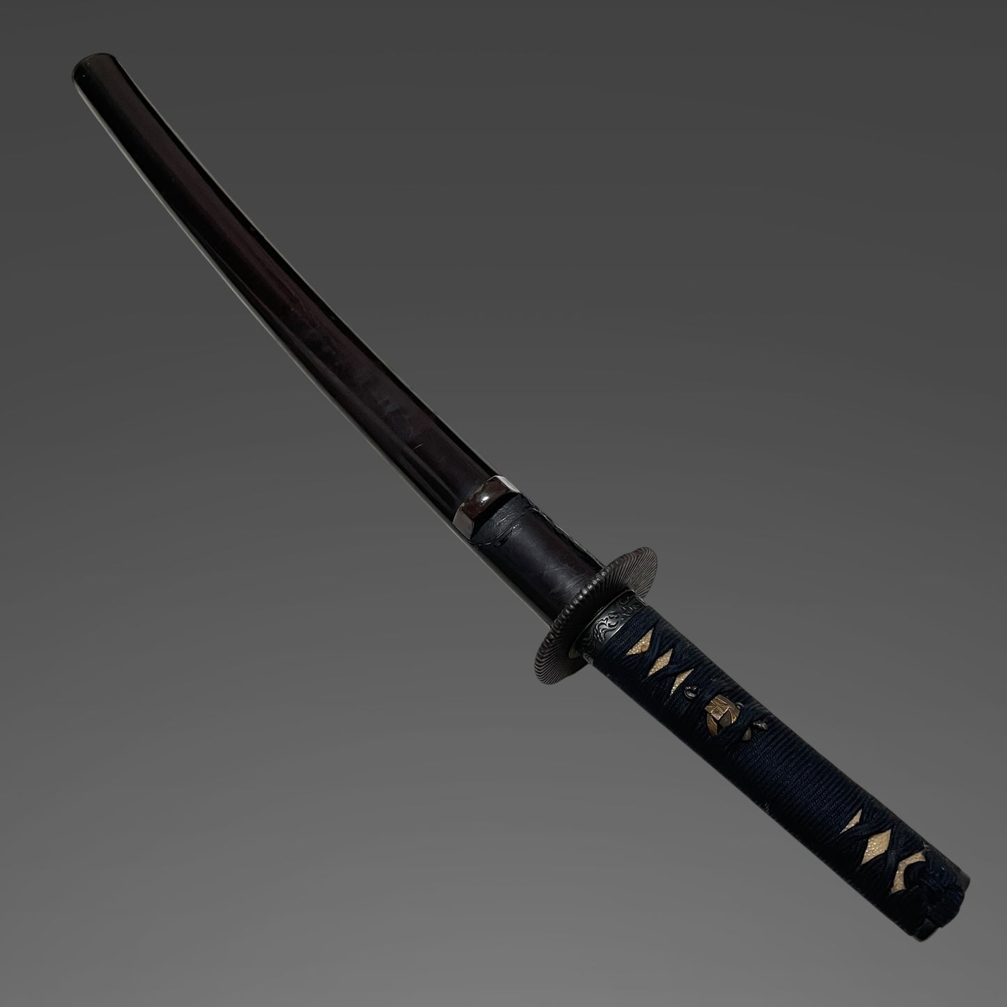 Short Wakizashi, Amidayasuri Tsuba, Edo period mumei