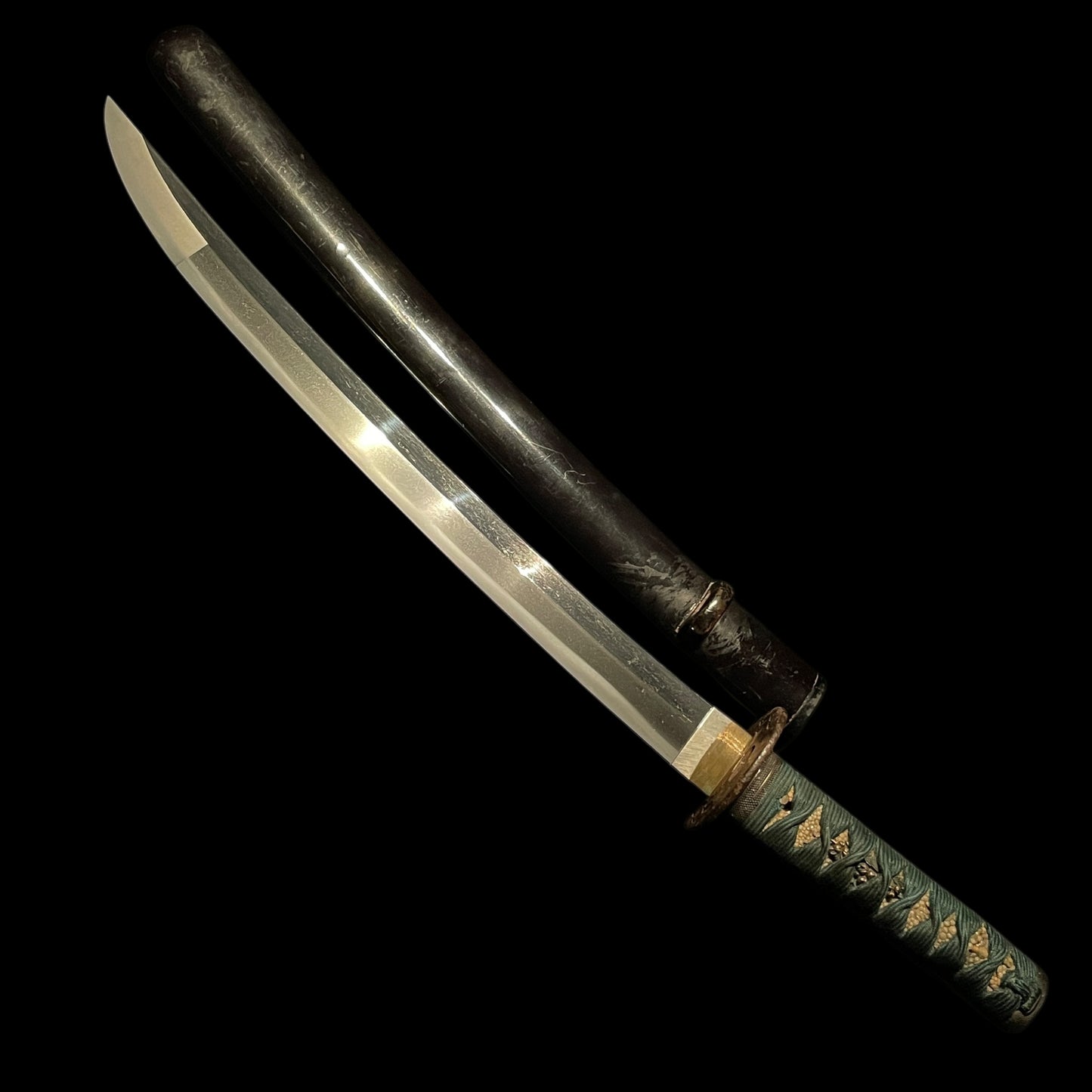 OOKISSAKI 大切先 Wakizashi, Kanenaga 兼長 signed, Wide Blade, Edo period