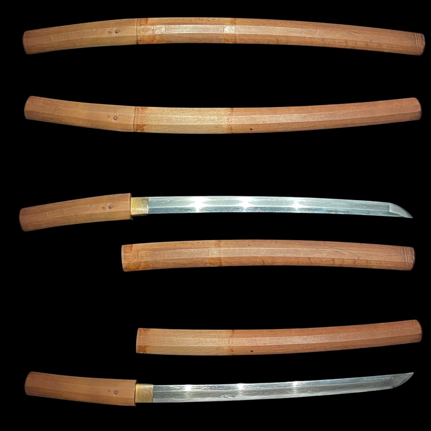 Short Wakizashi in Shirasaya, Kogunome 小互目 Hamon, Edo period mumei