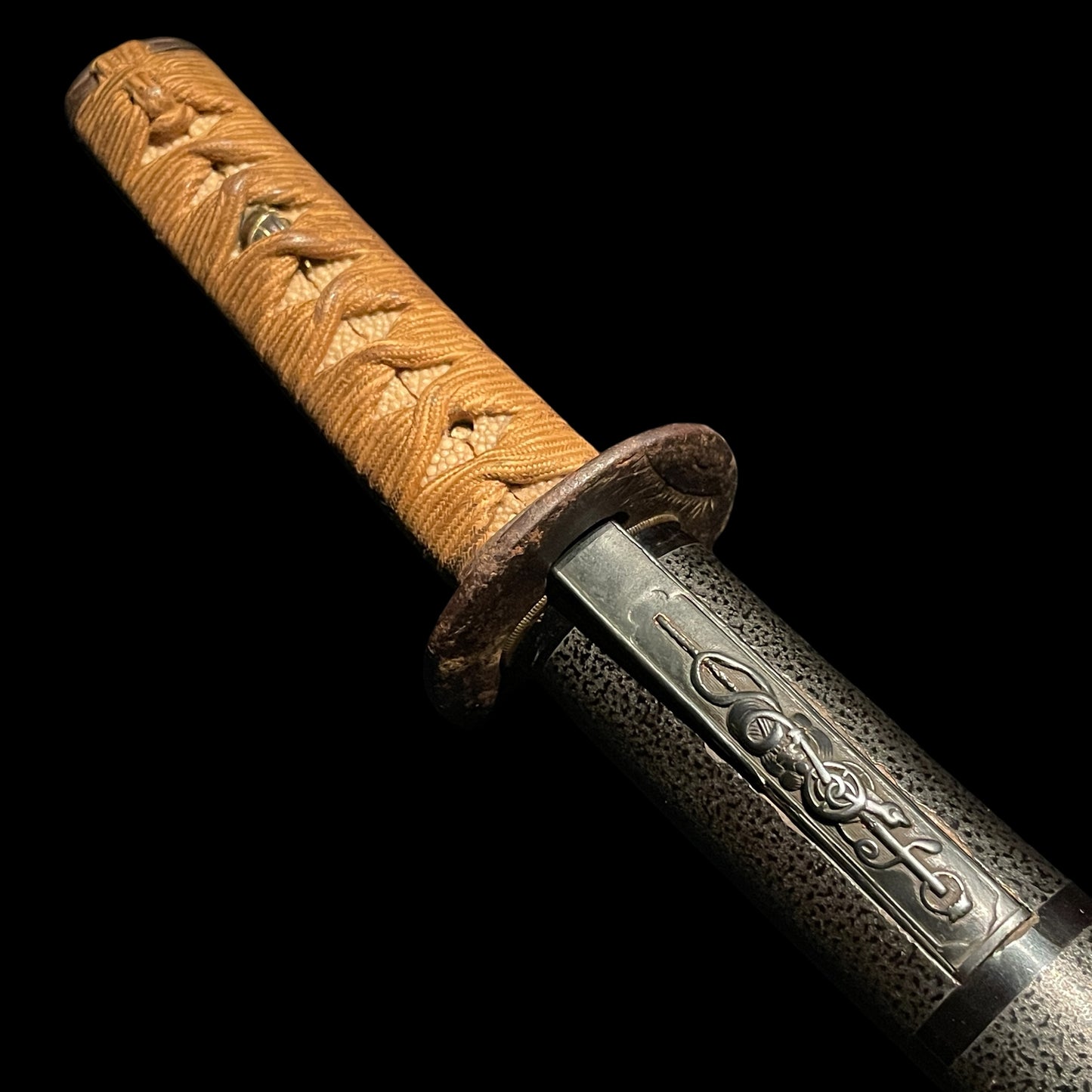 Arrow Kojiri WAKIZASHI, with Signed Kozuka, Edo period mumei