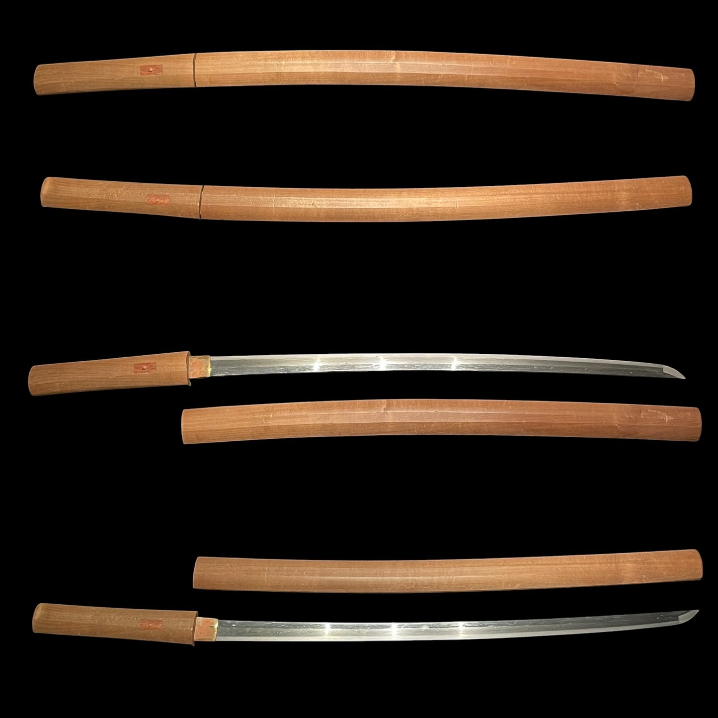 Masamehada 柾目肌 Long Wakizashi, Yamato School, Muromahi period mumei