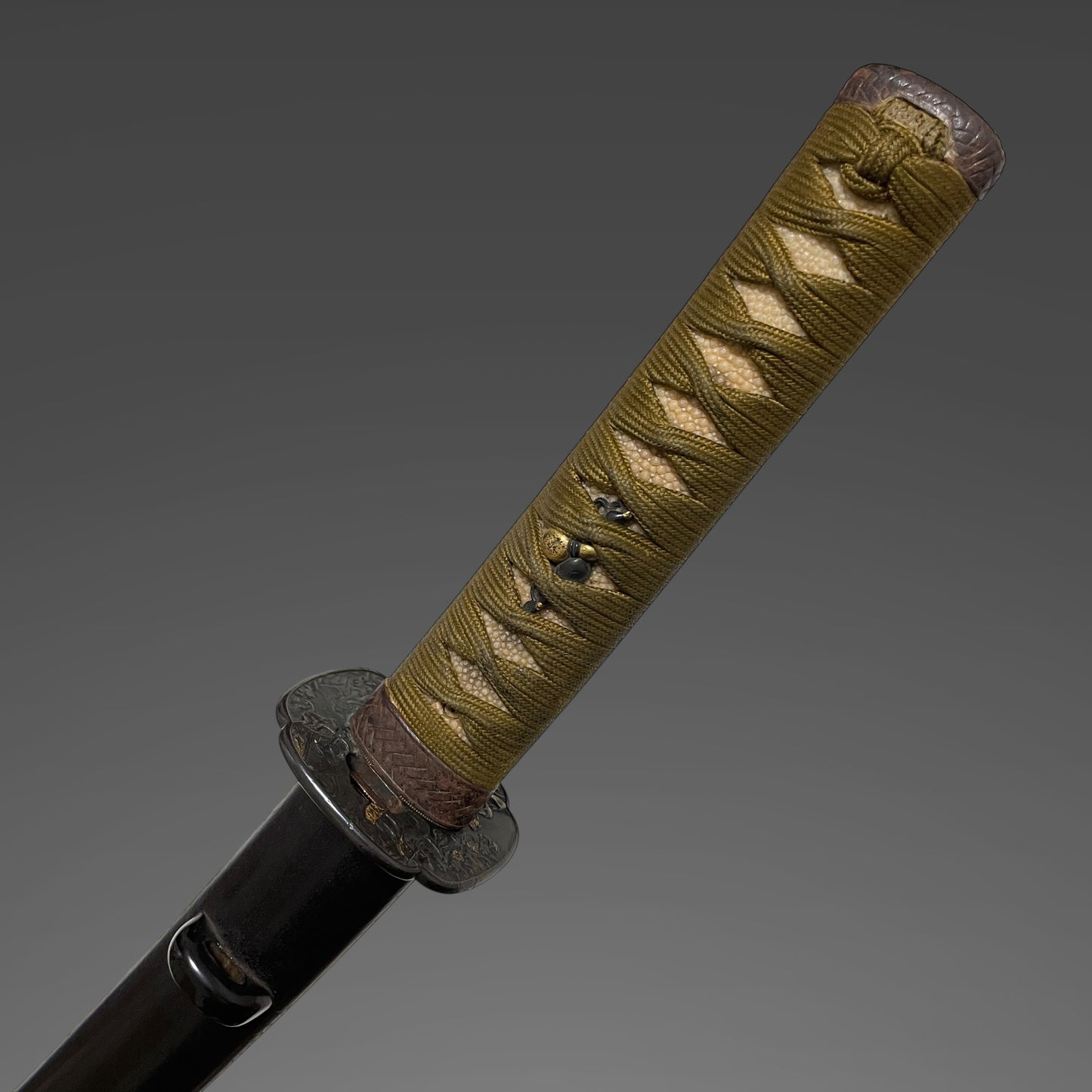 Hizenkokuju Tadayoshi 肥前国住忠吉 signed WAKIZASHI, Moth Large Kojiri, Edo period