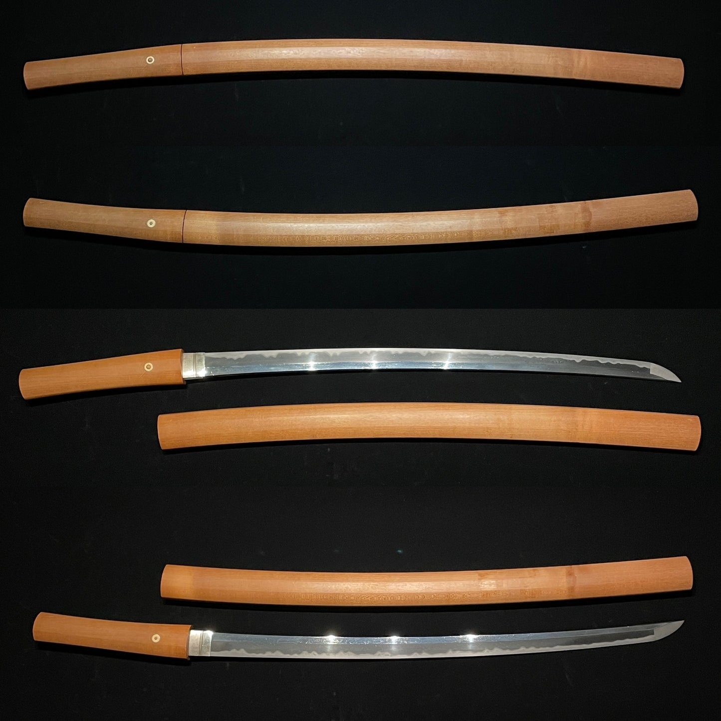 Midareba Long WAKIZASHI, Rugged blade, Edo period mumei