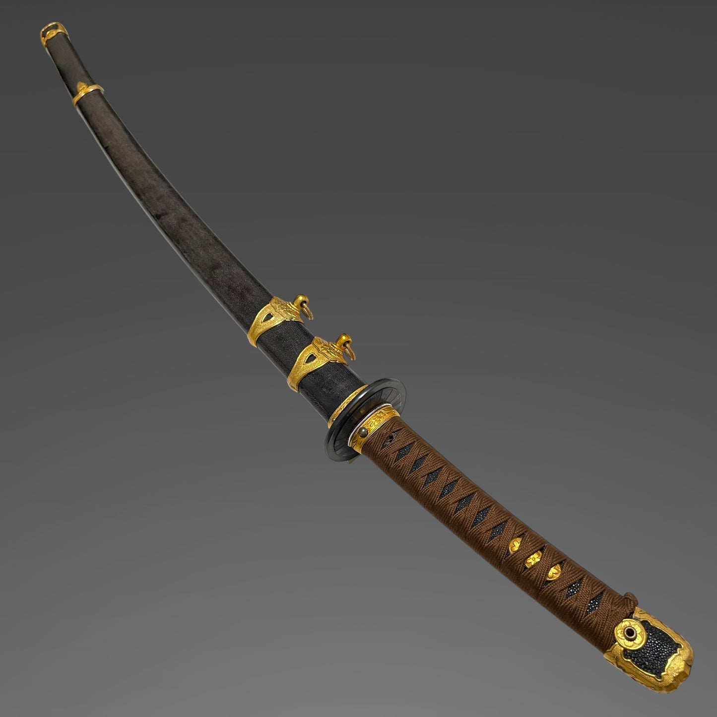 Navy GUNTO 海軍刀, Rayskin Scabbard, Serial number engraved, WW2 Japanese Officer Sword