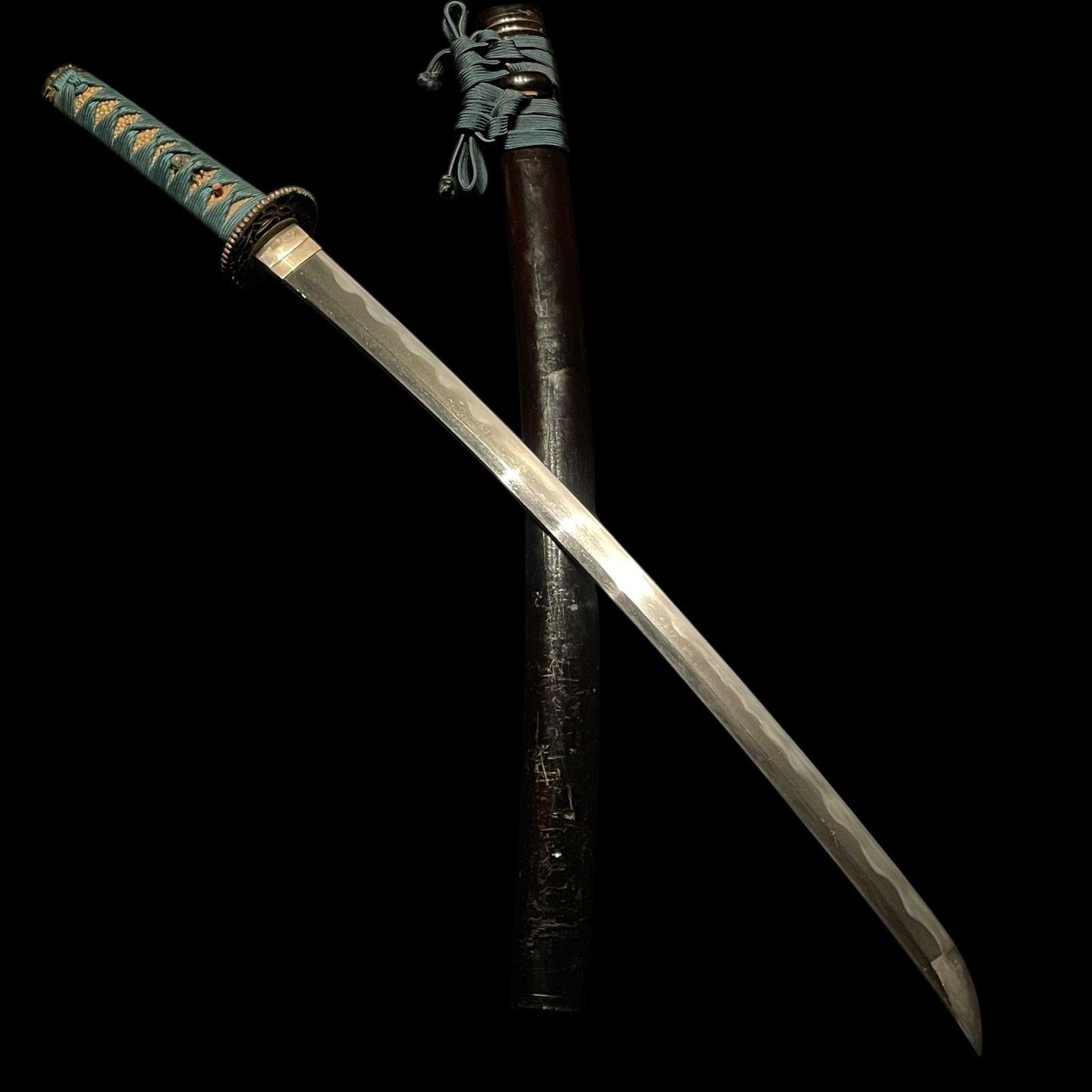 Wakasanokami Ujifusa 若狭守氏房 signed Long WAKIZASHI, with KOZUKA, Muromachi period