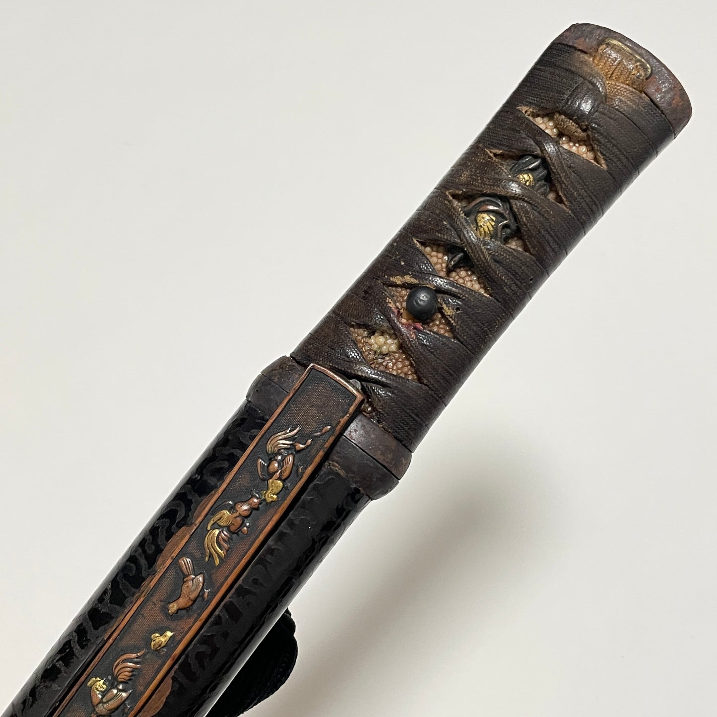 AIKUCHI YOROIDOSHI Tanto, Fujiwara Hideyuki May1869 藤原英行 signed, with Kozuka