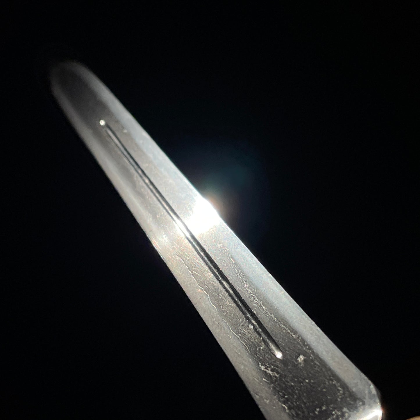 Kunisuke 国助 signed Hirasankaku-Yari 平三角槍, Sword Style Shirasaya, Edo period