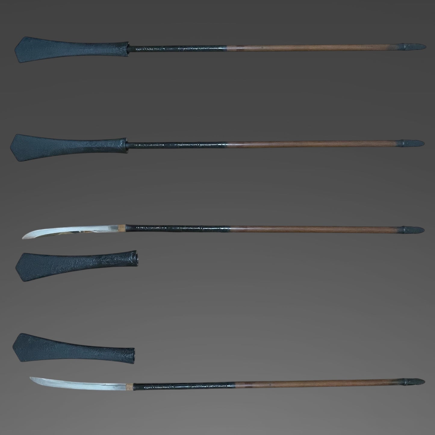 NAGINATA 薙刀 in Koshirae, Long shaft and Ishizuki, Muromachi period mumei