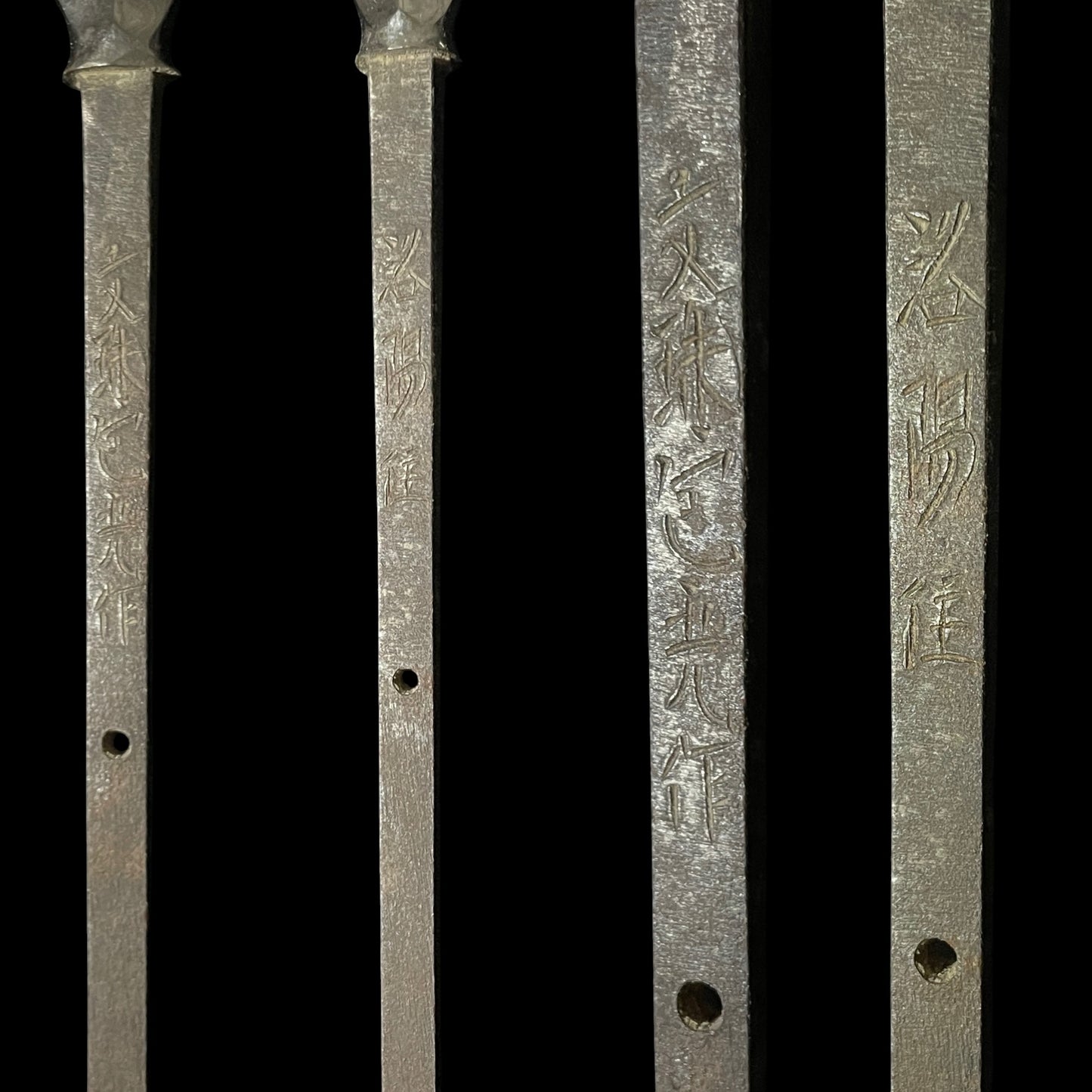 JUMONJI-YARI 十文字槍, Monju Kanemitsu saku Rakuyoju 文珠包光作 洛陽住 signed, Edo period