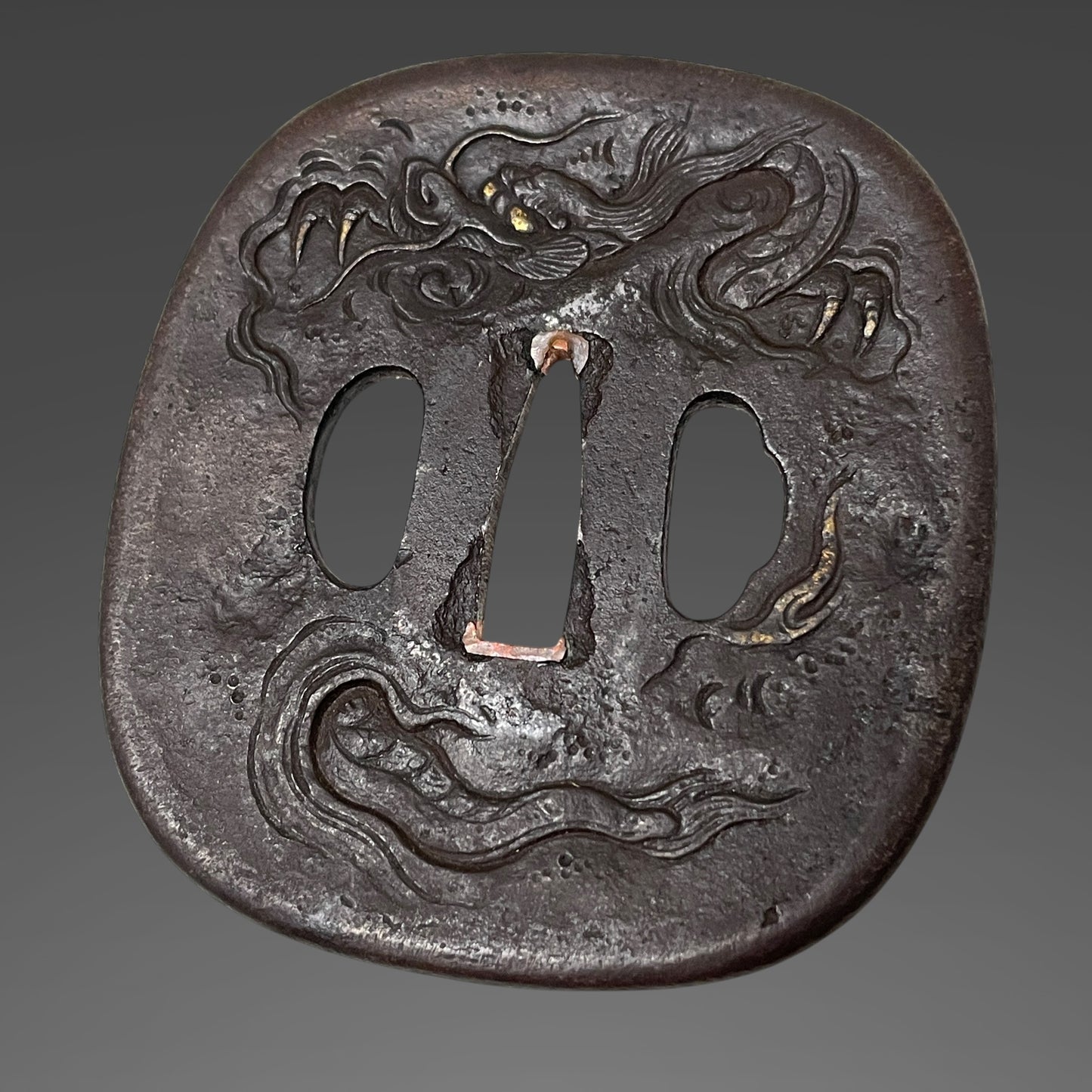 Dragon Tsuba Long KATANA, Late Edo period mumei, Bakumatsu era