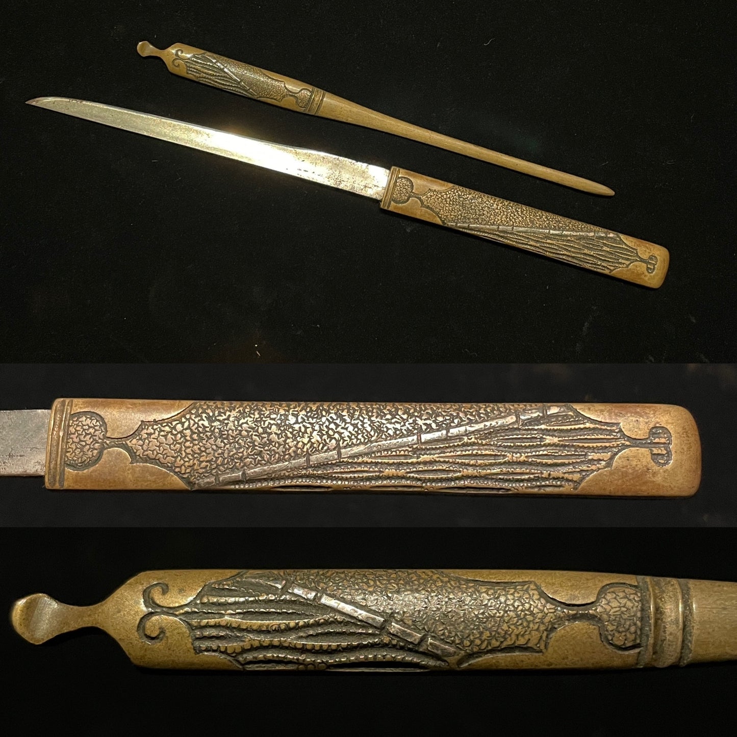 Matsushiro Koshirae TANTO, with Kozuka Kogai, Edo period mumei