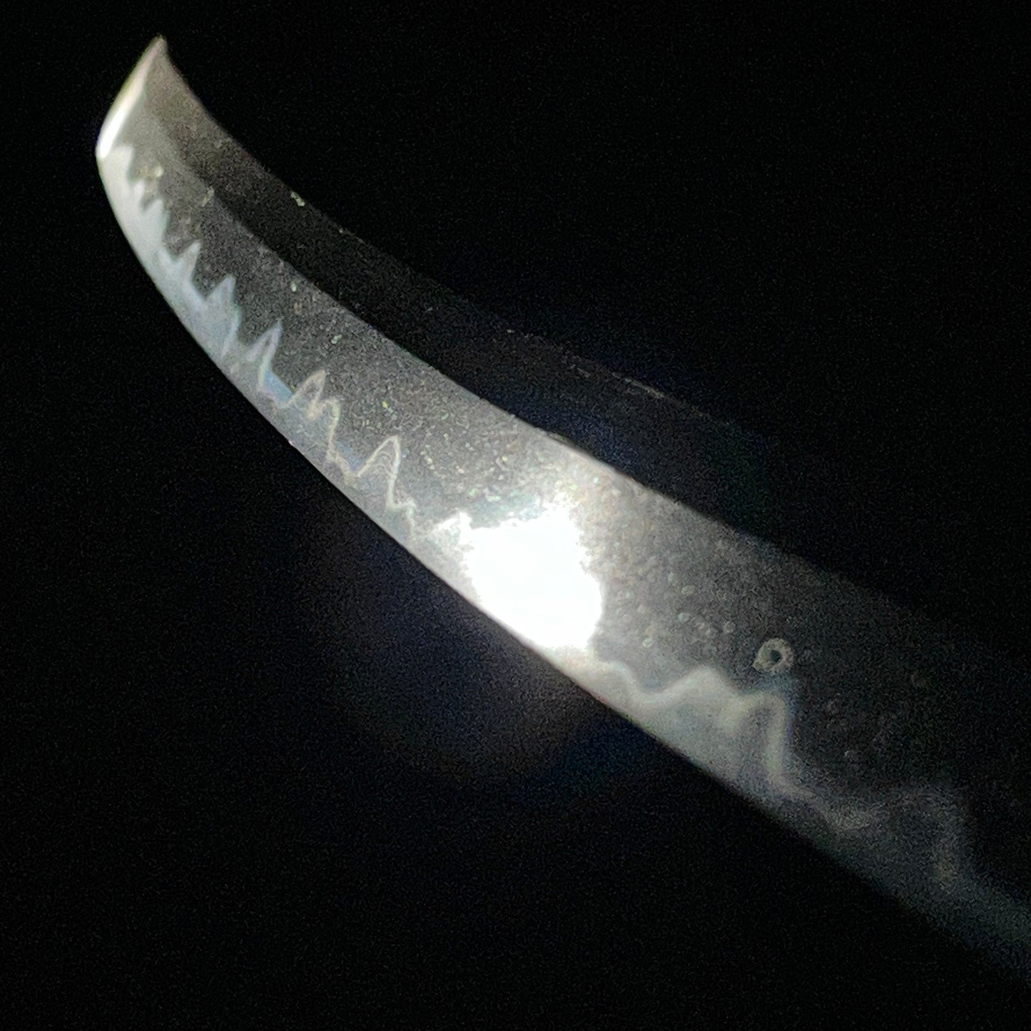 Amazing Hamon Sukezane 助真 signed Wakizashi, Copper Fuchikashira, Edo period