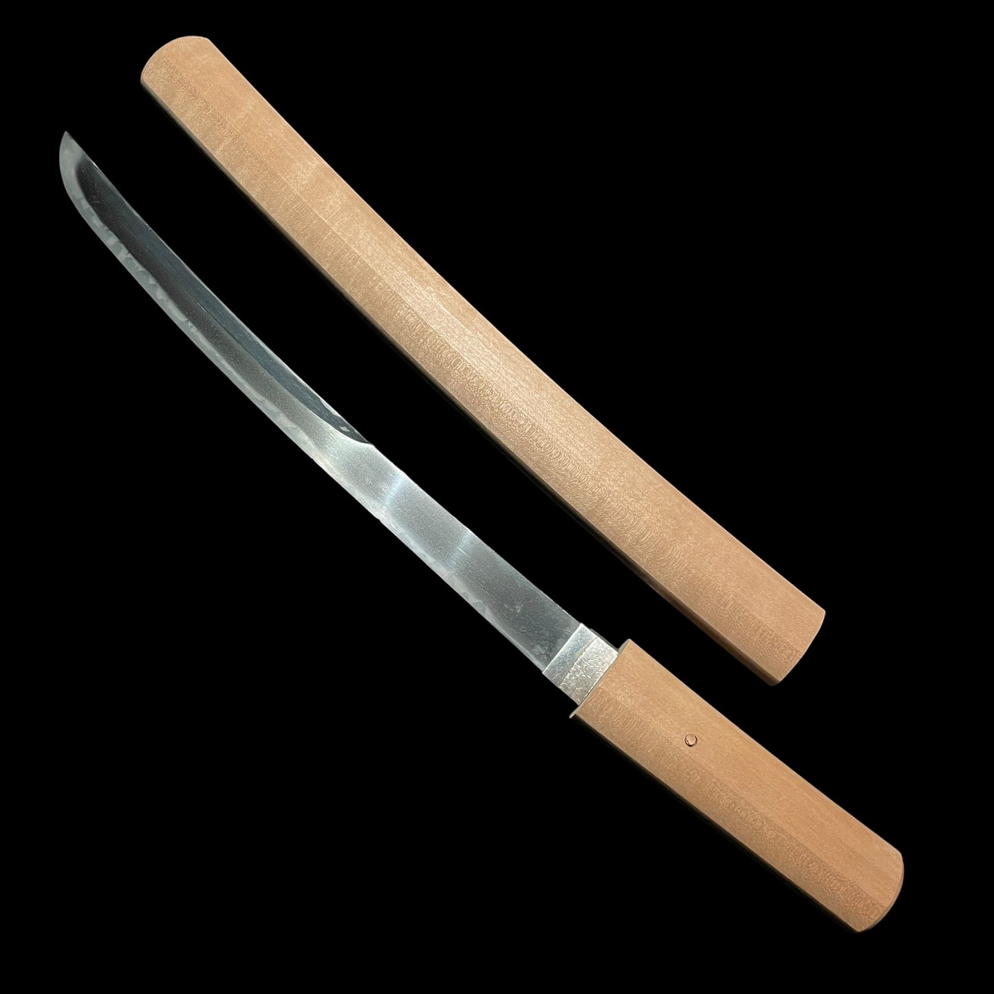 UNOKUBI-ZUKURI 鵜首造 WAKIZASHI, Thick blade, Edo period mumei