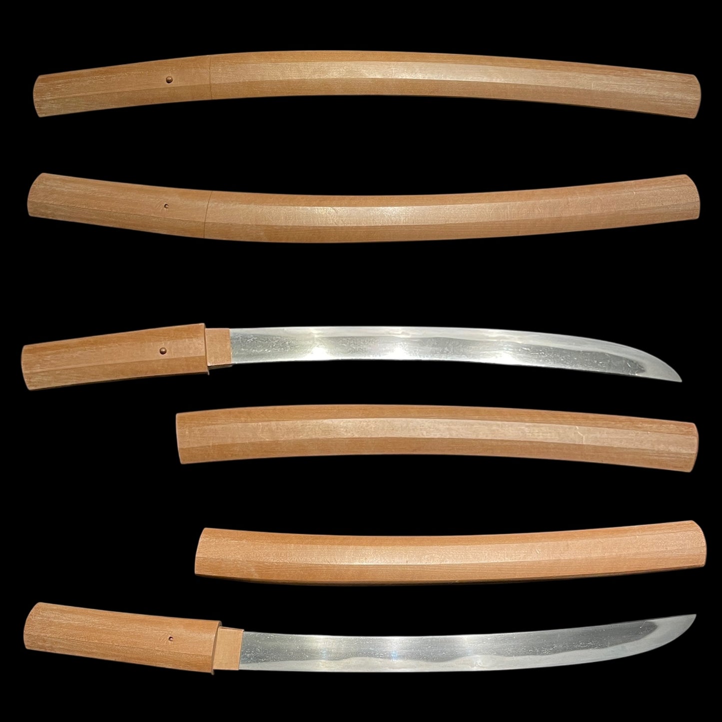 MASAMUNE 正宗 signed Hirazukuri Sunnobi-Tanto in Shirasaya, Homarekizu 誉傷