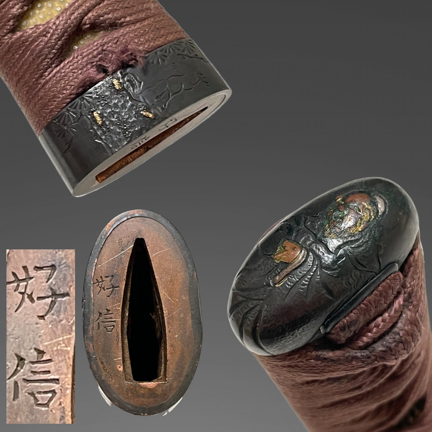 Kai-Mihara 貝三原 Shobuzukuri Wakizashi, Yoshinobu 好信 signed Fuchi,  Muromachi period