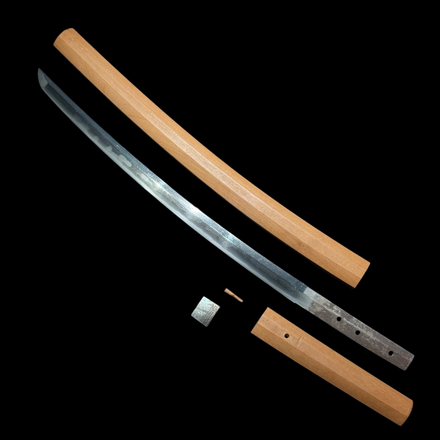 Tobiyaki 飛び焼き Hamon Wakizashi, Muromachi period Oosuriage mumei