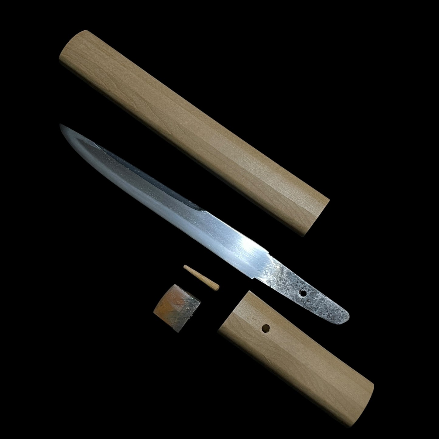 Unokubi-Zukuri 鵜首造 Tanto, Shinshinto Late Edo perio mumei, Thick Blade