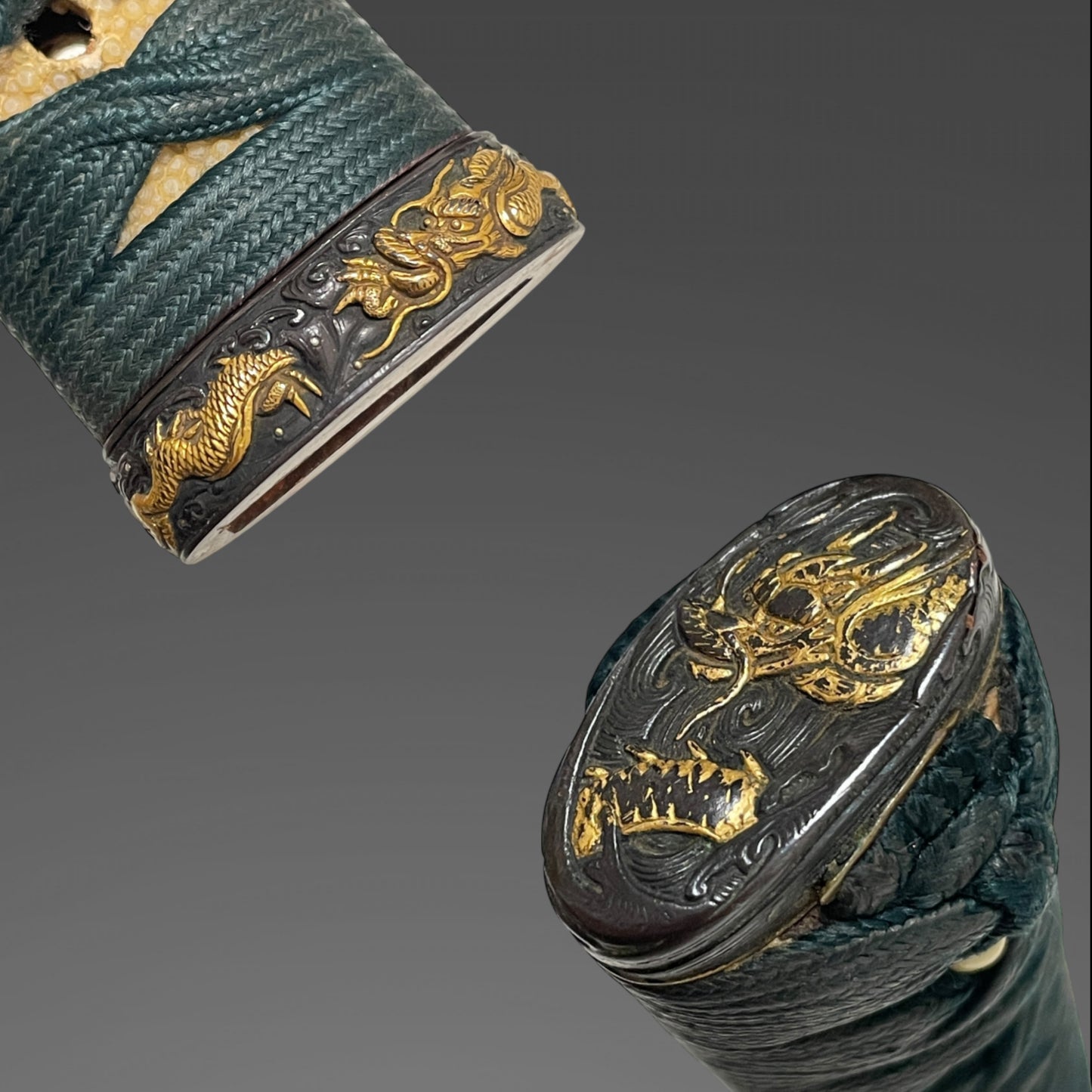 Kashu Kaneshige 加州兼重 Long and Heavy KATANA, Dragon Fuchikashira, Late Edo period