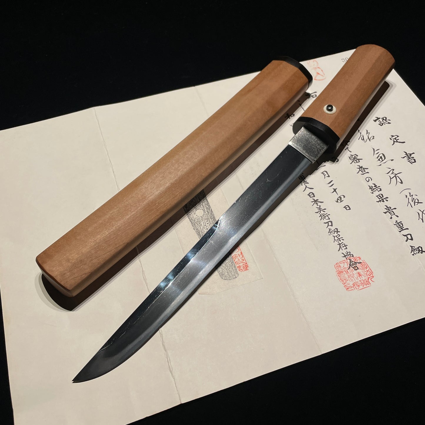 Unokubizukuri 鵜首造 Very Thick TANTO, Kanefusa 兼房 signed, Edo period