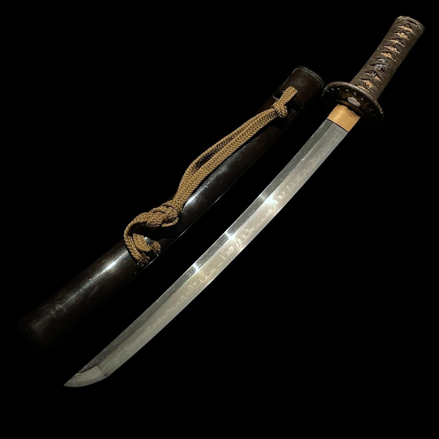 Fish and shellfish Fittings, Amazing Hamon Wakizashi, Edo period mumei