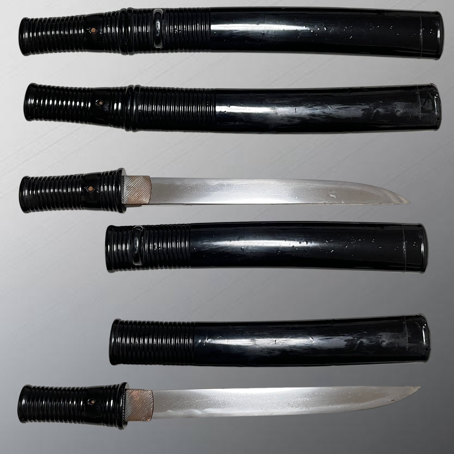Shinrinshi Yoshikazu 震鱗子克一 TANTO, Kizamisaya Aikuchi Koshirae 刻鞘合口拵, Edo period