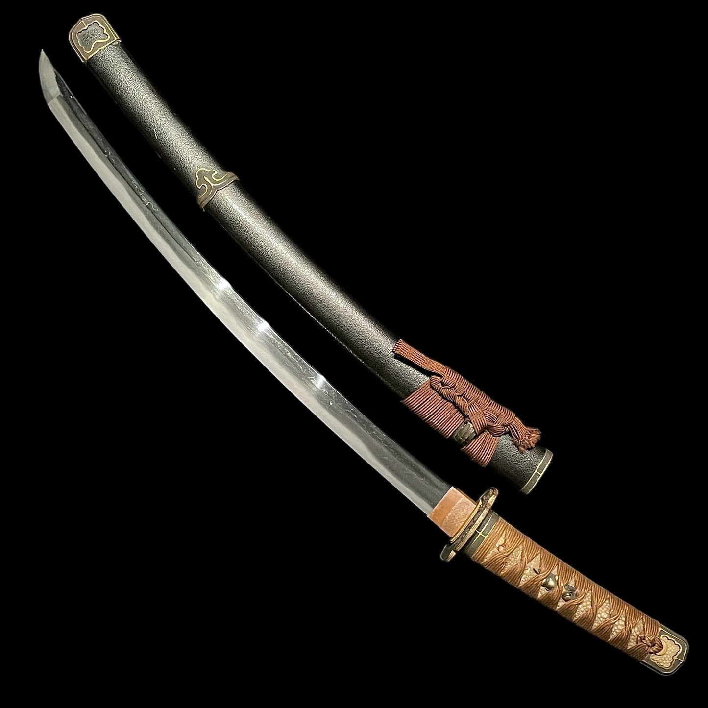 Handachi-Koshirae 半太刀拵, Sadatoshi 貞俊 signed Wakizashi, with Kozuka, Edo period