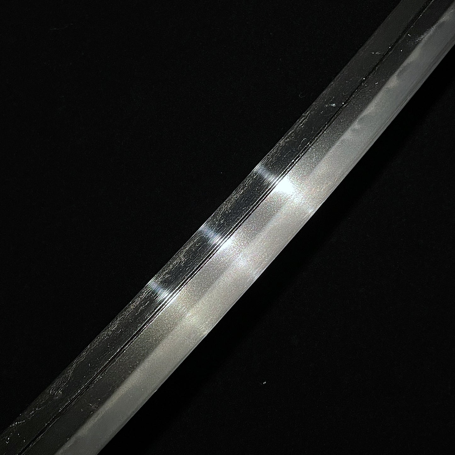 Long Wakizashi, Soebi 添樋, Waterfowl Tsuba, Wave Fuchikashira, Edo period mumei